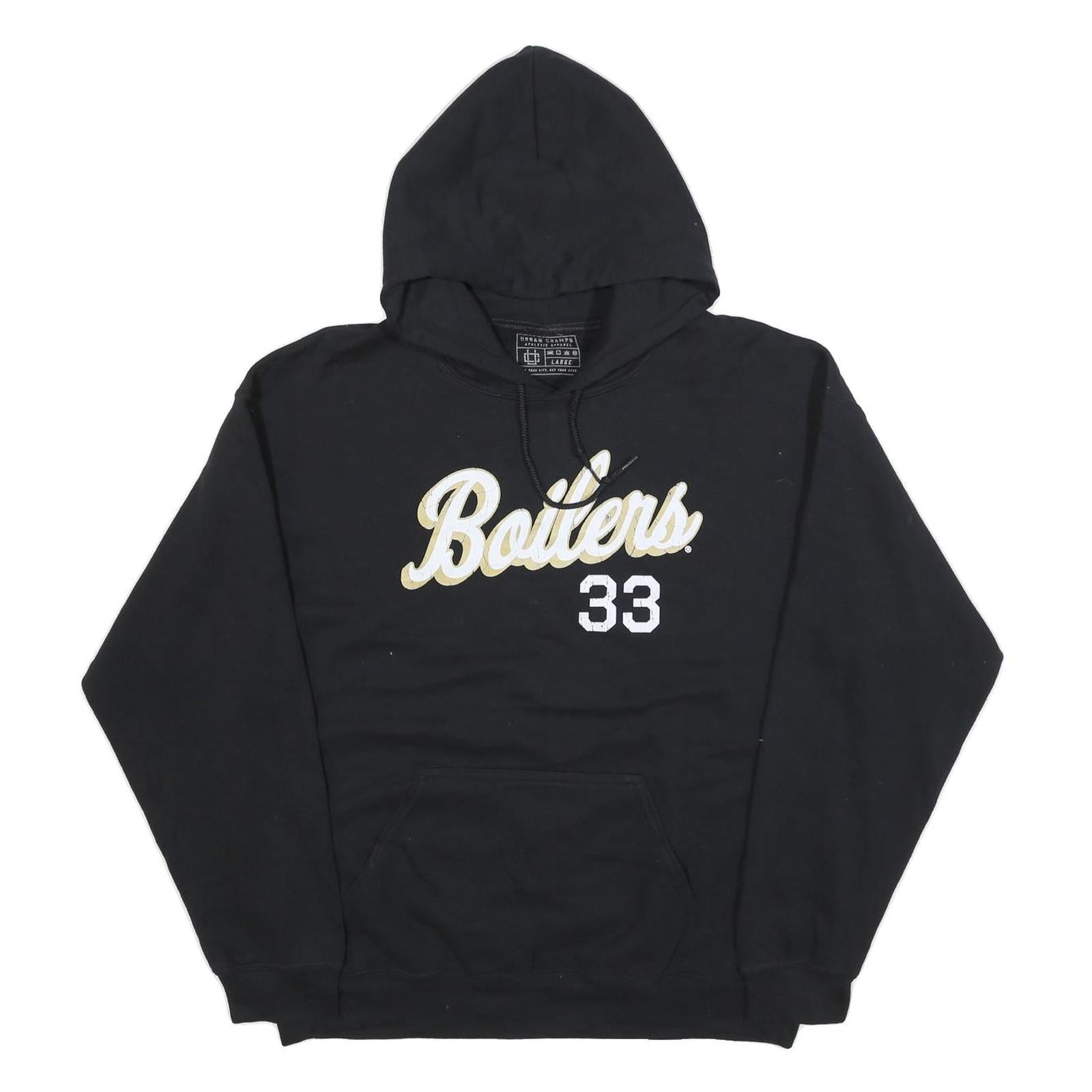 Buy URBAN CHAMPS Mens Black Boilers 33 Pullover Hoodie L Cotton Blend Casual Refurbished - $23.39 URBAN CHAMPS Mens Black Boilers 33 Pullover Hoodie L Cotton Blend Casual Refurbished - N/A refurbished available on Cerqular