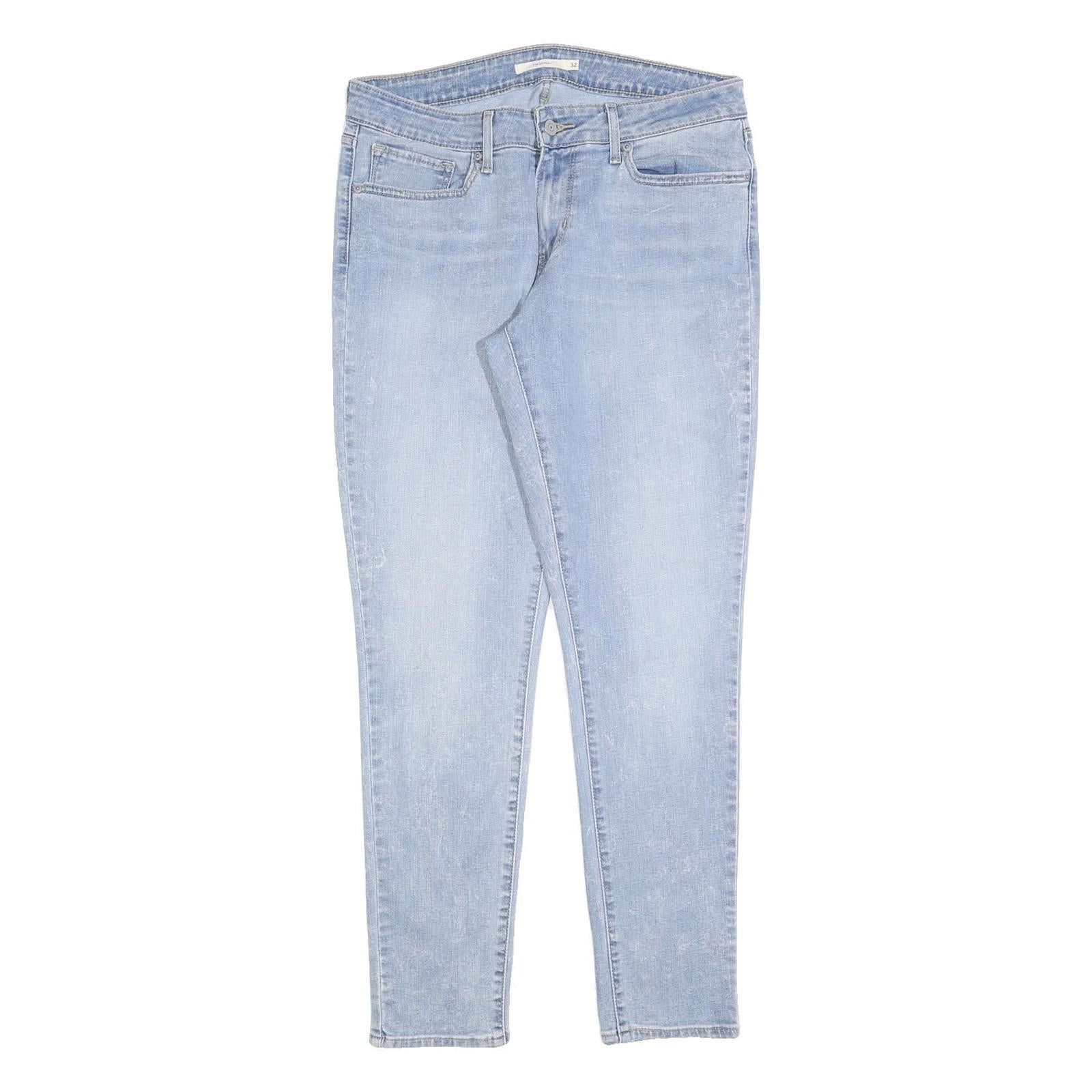 LEVI'S 711 Womens Jeans Light Blue Slim Skinny Denim W32 L32 Zip Cotton Blend Refurbished - N/A refurbished available on Cerqular