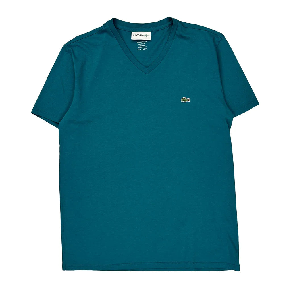 Lacoste T-Shirt - Medium Green Cotton Refurbished - Thrifted (note: this is a term often used to describe second- refurbished available on Cerqular