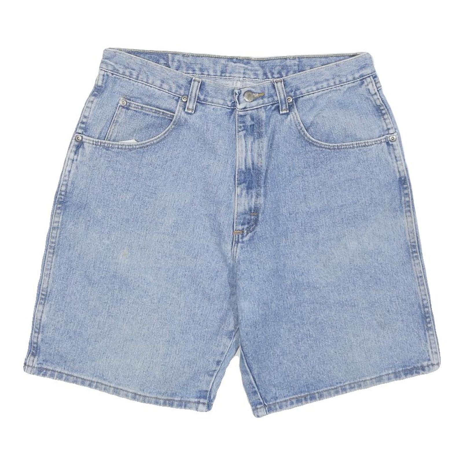WRANGLER Mens Denim Blue Shorts L W34 Classic Fit Casual Cotton Blend Refurbished - N/A refurbished available on Cerqular
