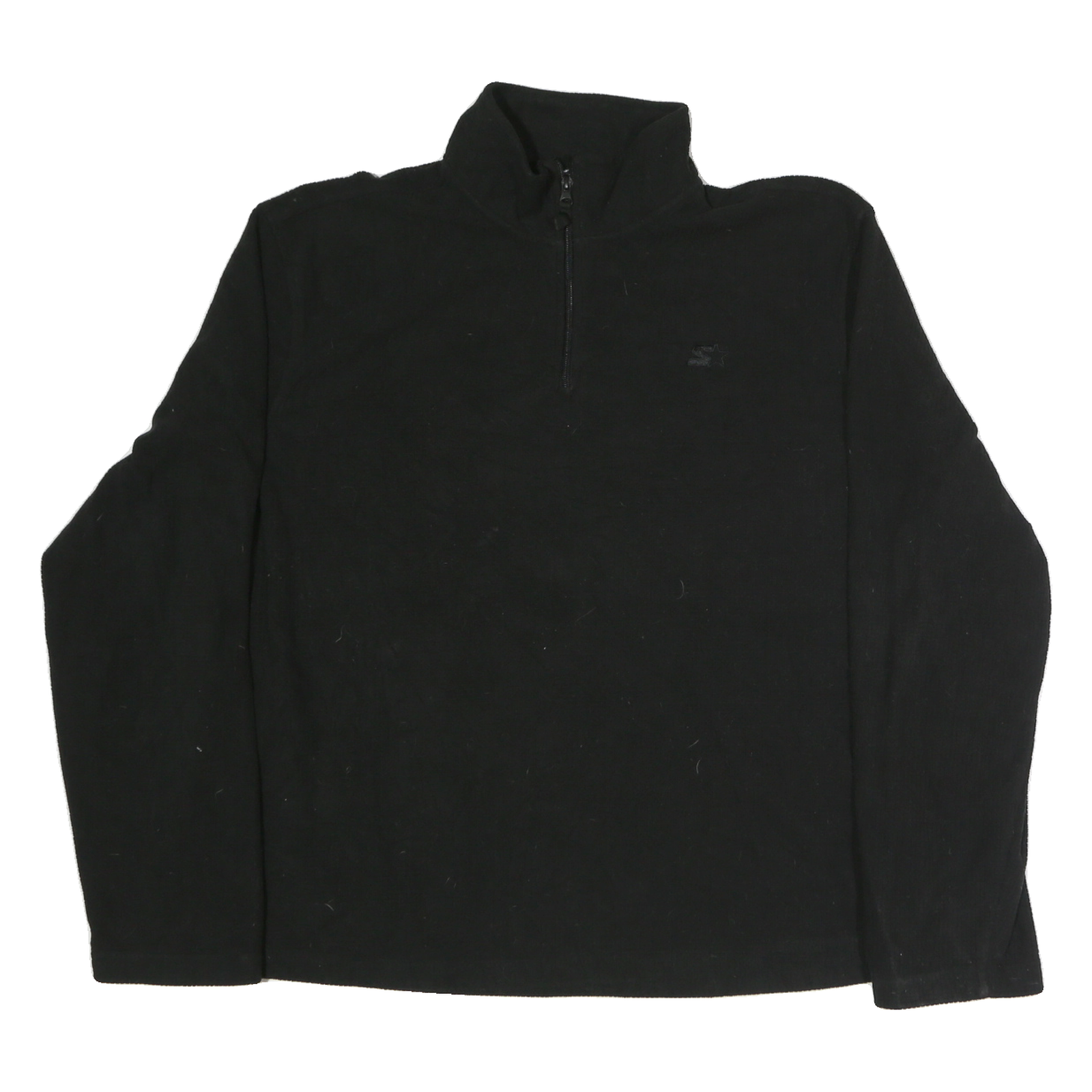 STARTER Mens Black Plain Cotton Pullover Crew Neck Basic Knit XL Lightweight Refurbished - N/A refurbished available on Cerqular