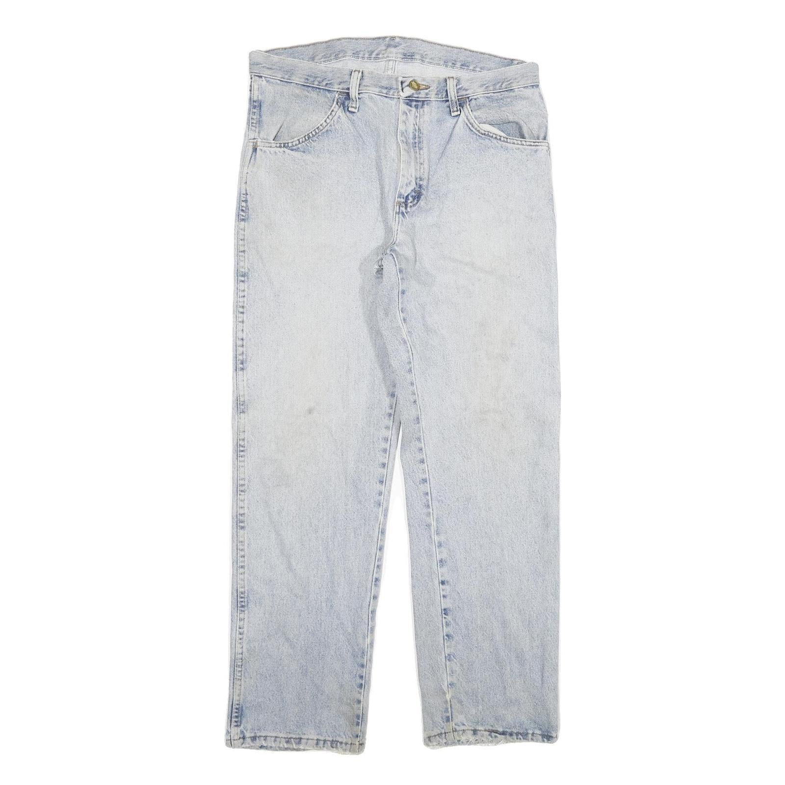 DICKIES Mens Jeans Blue Regular Straight Denim Light W33 L30 Classic Zip Cotton Refurbished - N/A refurbished available on Cerqular