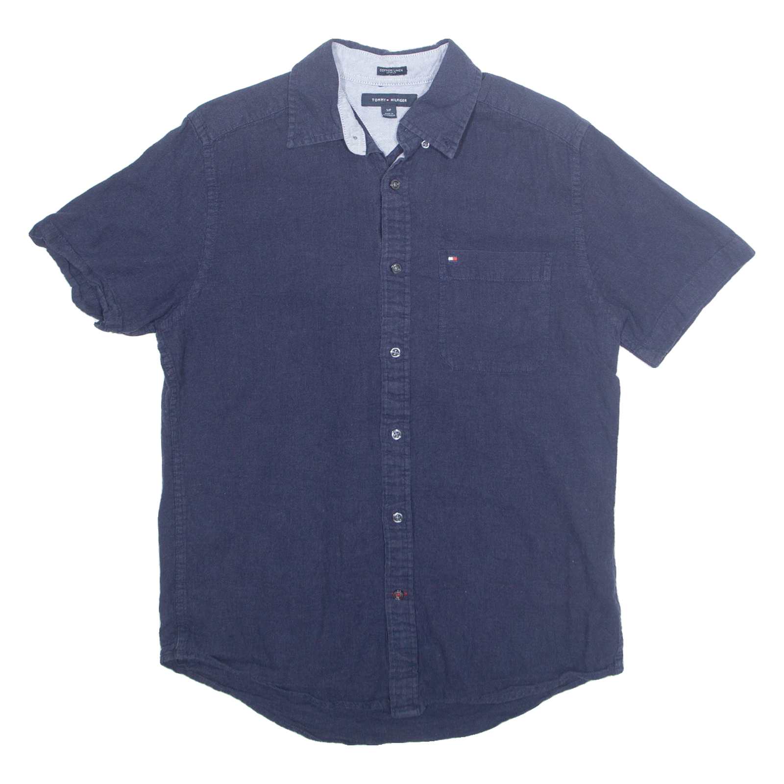 Buy TOMMY HILFIGER Mens Plain Shirt Blue Linen S Refurbished - $31.19 TOMMY HILFIGER Mens Plain Shirt Blue Linen S Refurbished - N/A refurbished available on Cerqular