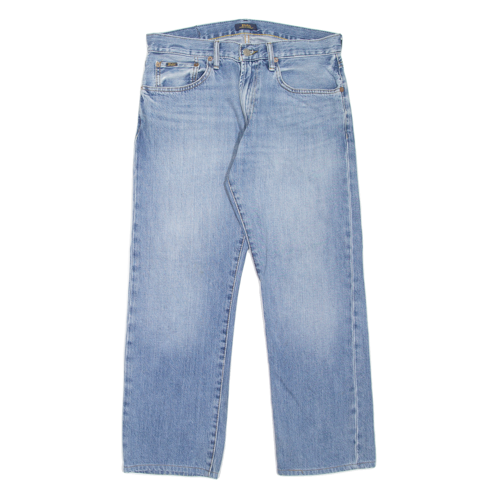 POLO RALPH LAUREN Mens Jeans Blue Regular Straight Stone Wash W31 L26 Refurbished - N/A refurbished available on Cerqular