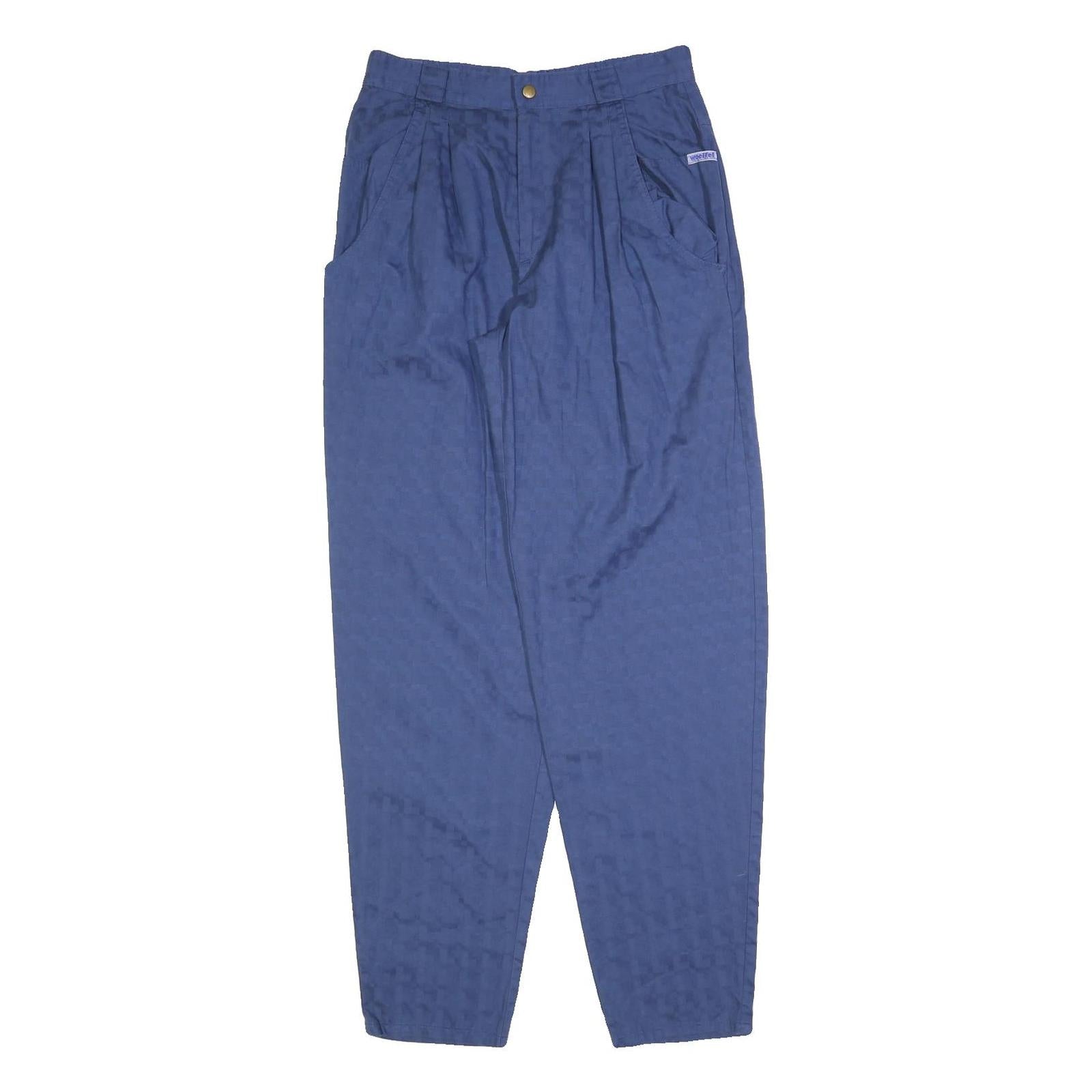 Womens Blue Cotton Blend Relaxed Tapered Trousers W26 L32 Casual Comfort Style Refurbished - N/A refurbished available on Cerqular