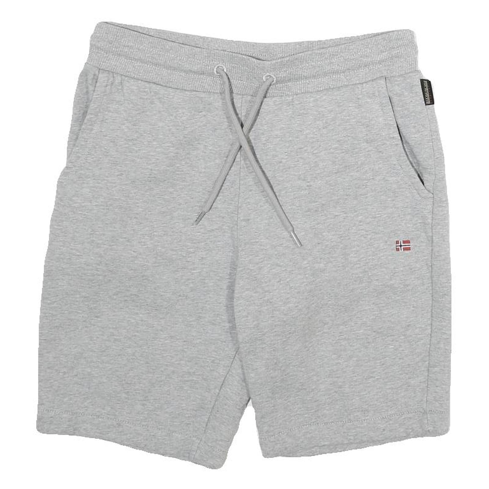 NAPAPIJRI Mens Shorts Grey Casual Cotton Blend S W28 Drawstring Pockets Refurbished - N/A refurbished available on Cerqular