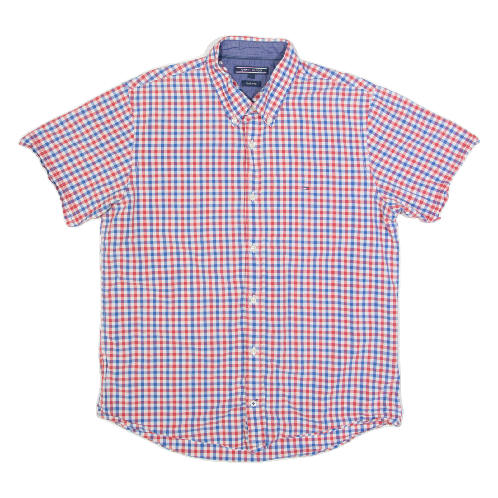 Buy TOMMY HILFIGER Modern Fit Mens Shirt Red Gingham L Refurbished - $31.19 TOMMY HILFIGER Modern Fit Mens Shirt Red Gingham L Refurbished - N/A refurbished available on Cerqular