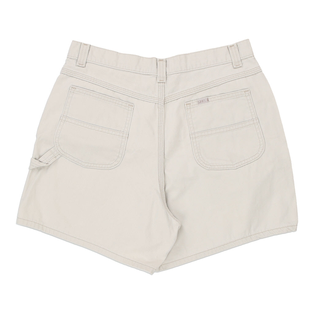 Lee Carpenter Shorts - 32W UK 14 White Cotton Refurbished - Thrifted (note: this is a term often used to describe second- refurbished available on Cerqular