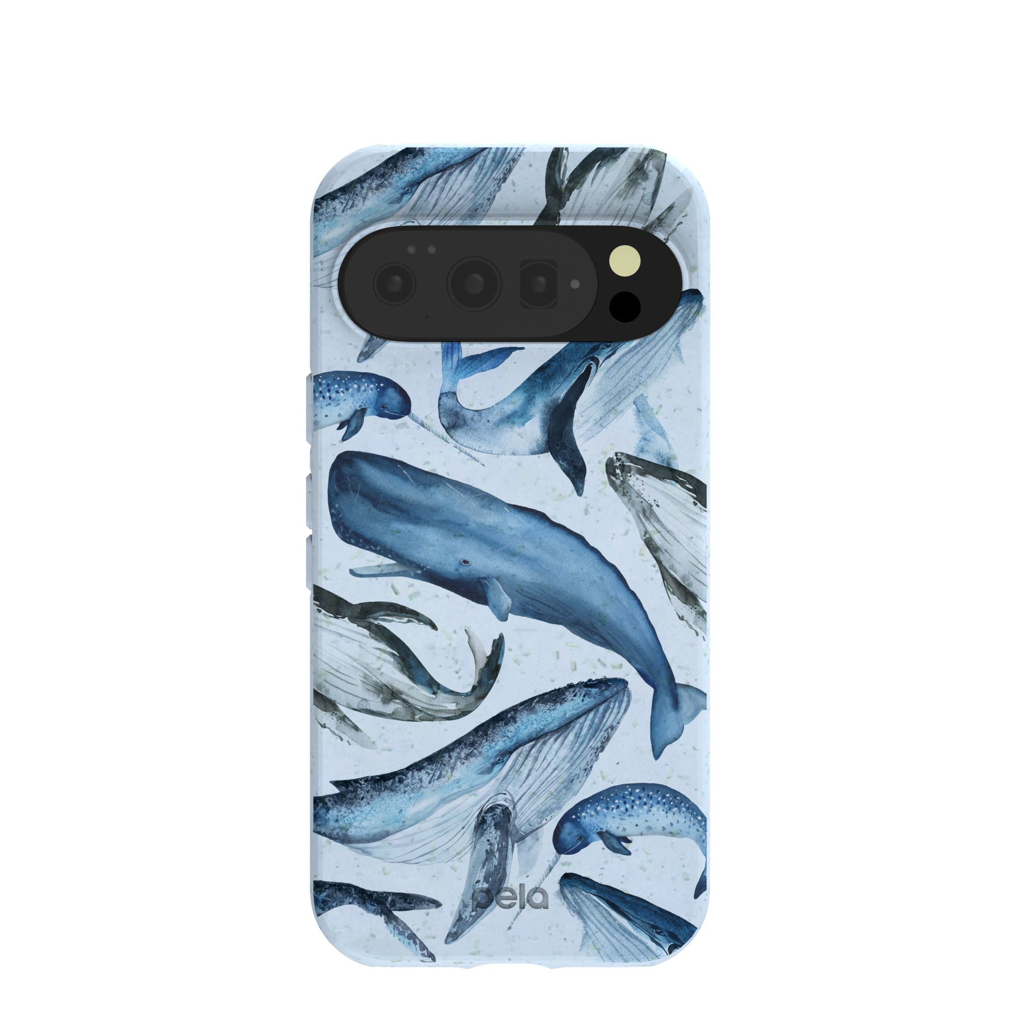 Powder Blue Whales Google Pixel 10/10 Pro Case Refurbished - Pela Case refurbished available on Cerqular