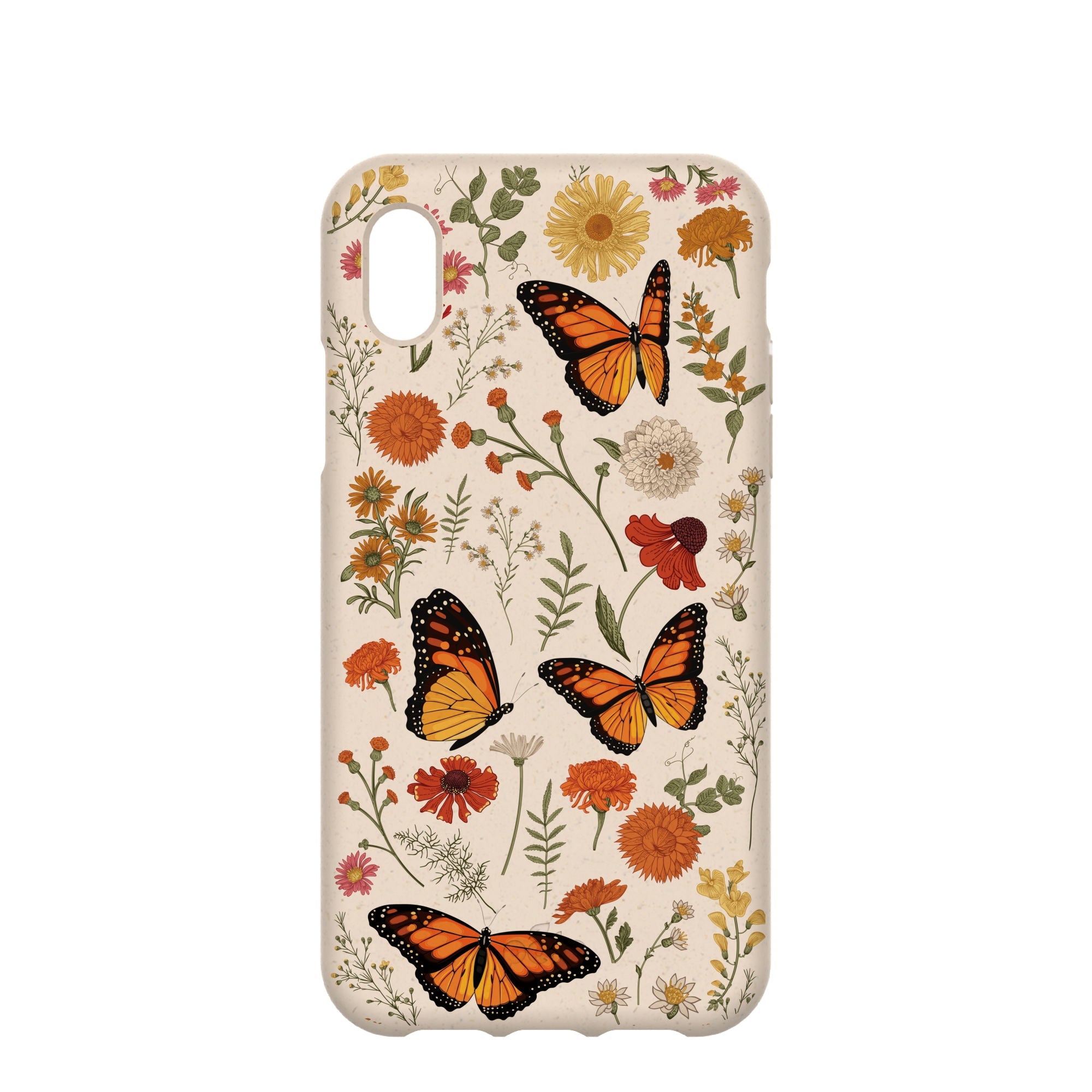 Seashell Monarch Butterfly iPhone XR Case Refurbished - Pela Case refurbished available on Cerqular