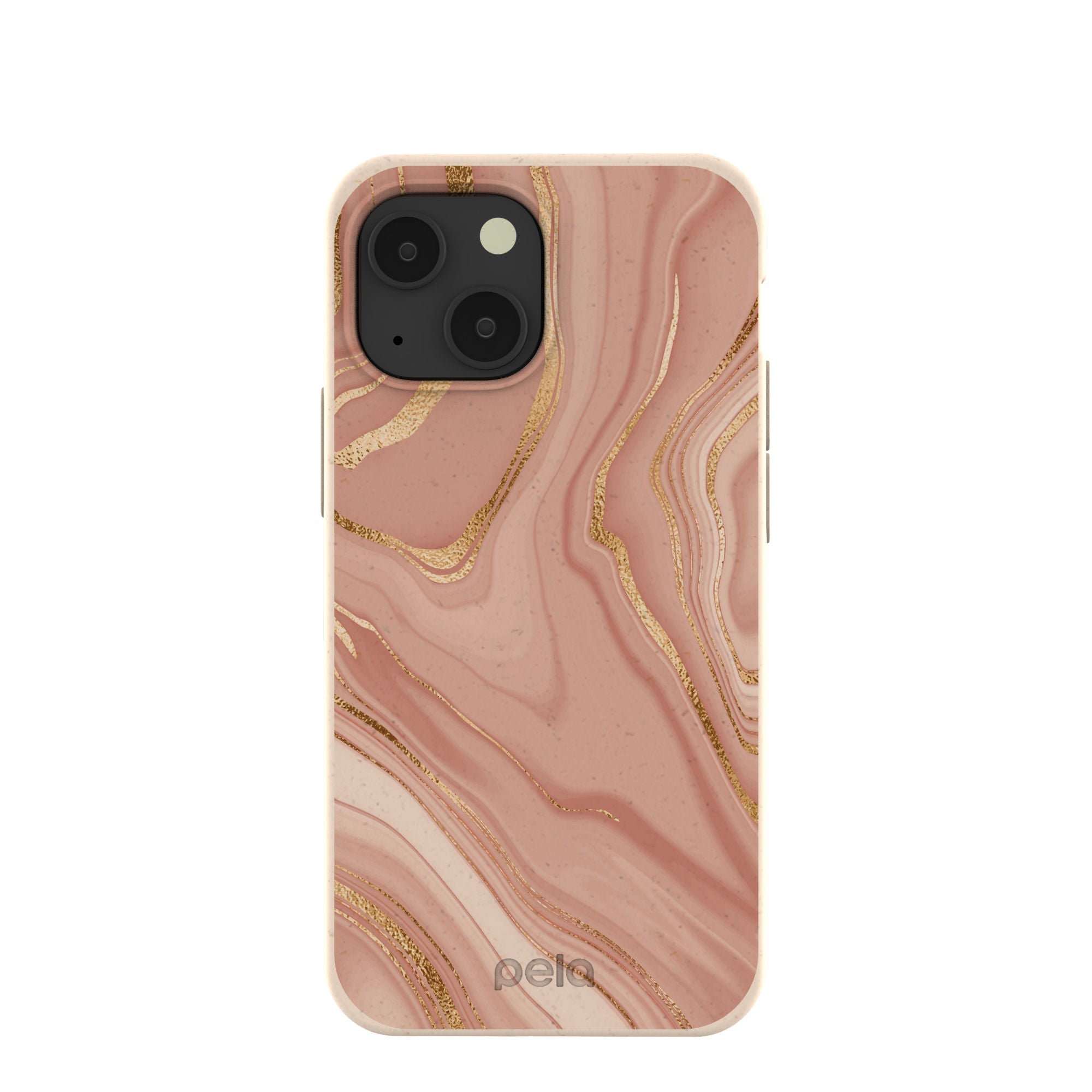 Seashell Rose Gold iPhone 13 Mini Case Refurbished - Pela Case refurbished available on Cerqular