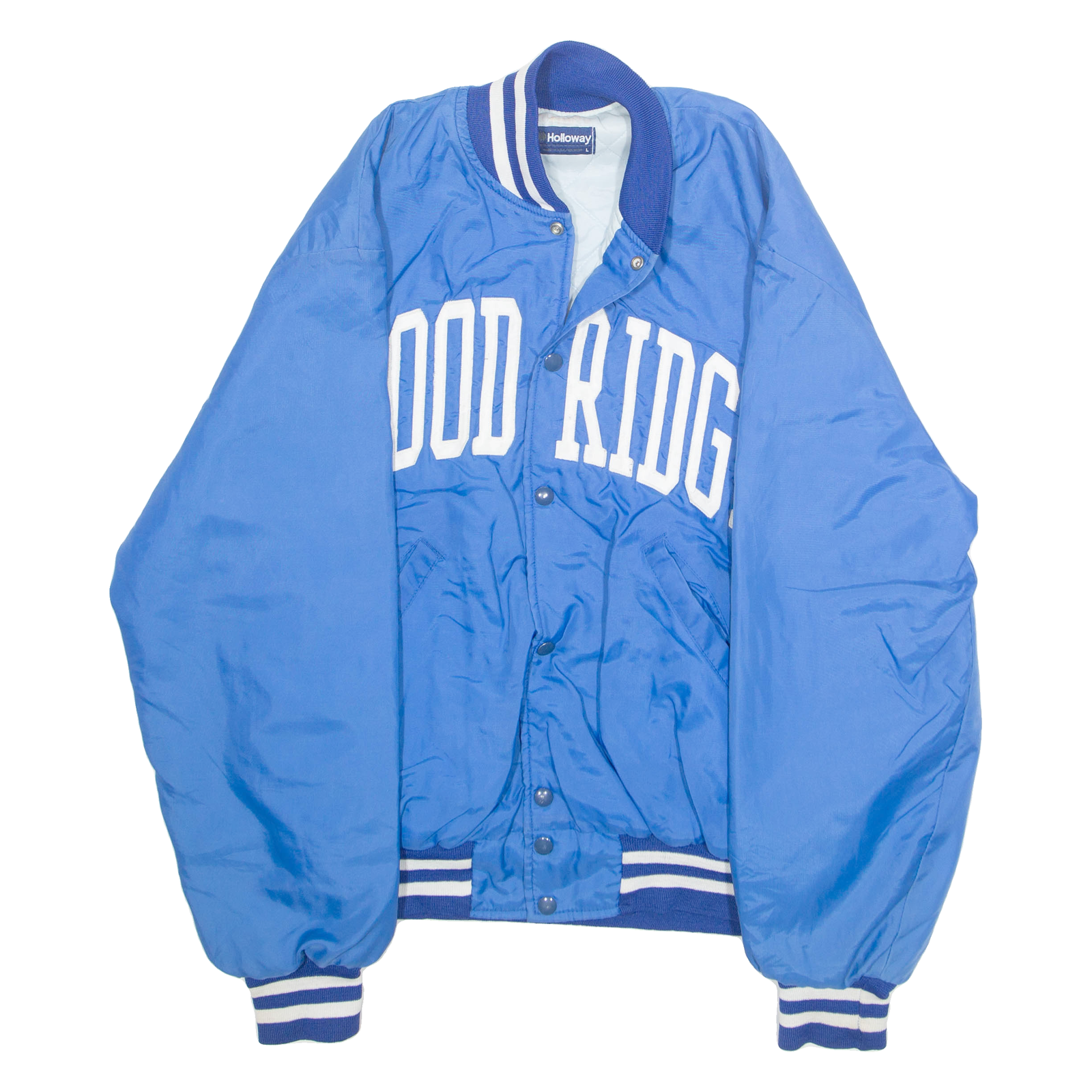 HOLLOWAY Mens Varsity Jacket Blue USA L Refurbished - N/A refurbished available on Cerqular