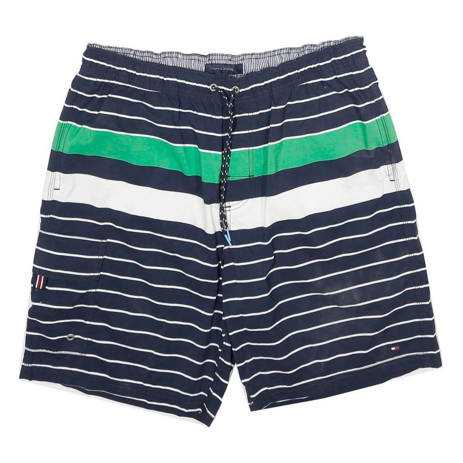 Buy TOMMY HILFIGER Mens Shorts Navy Blue Green Striped L W32 Swimwear Drawstring Refurbished - $29.89 TOMMY HILFIGER Mens Shorts Navy Blue Green Striped L W32 Swimwear Drawstring Refurbished - N/A refurbished available on Cerqular