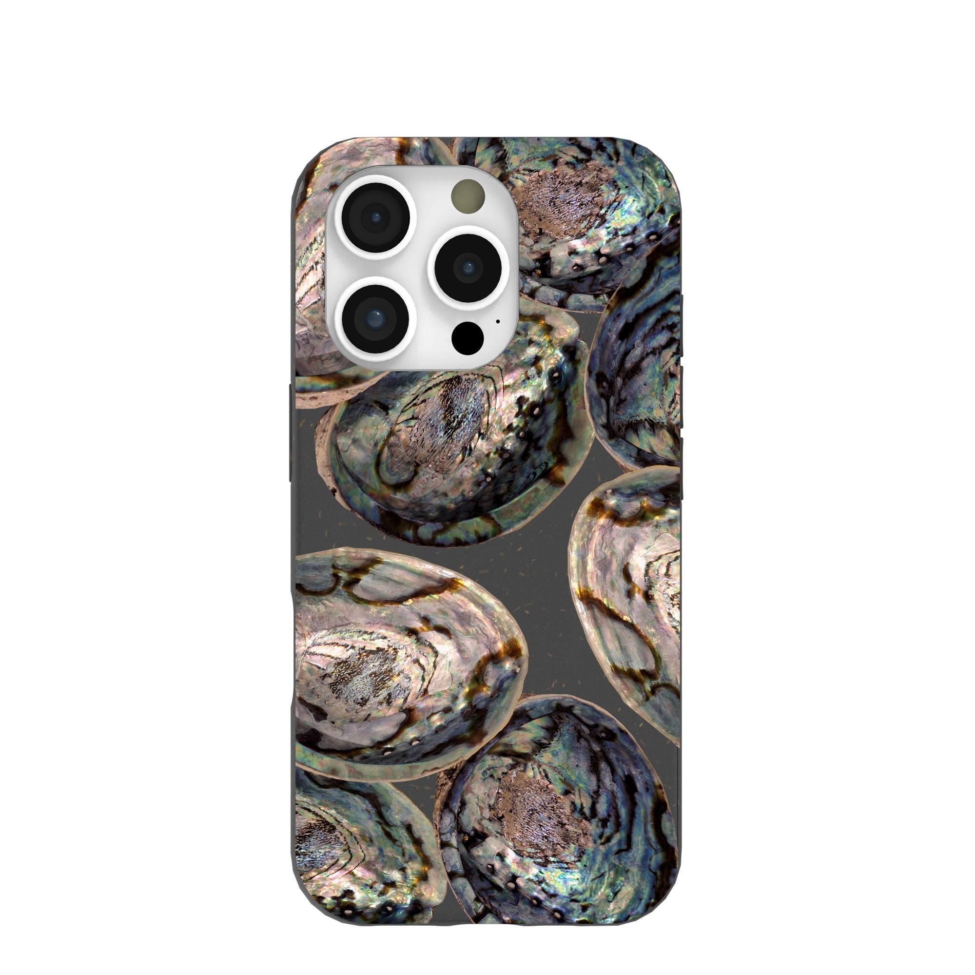 Black Abalone Shells iPhone 16 Pro Case Refurbished - Pela Case refurbished available on Cerqular