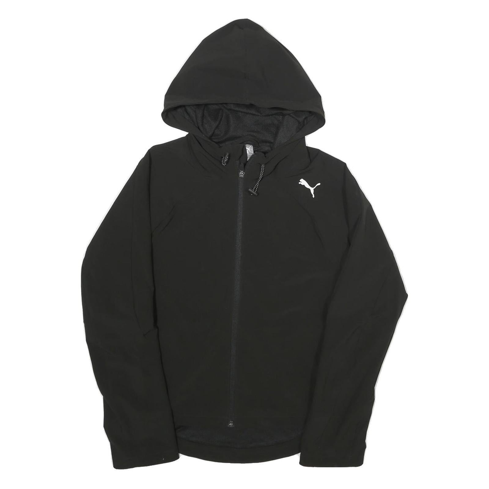 PUMA Womens Black Jacket S Polyester Zip Hooded Plain Sportswear Activewear Refurbished - N/A refurbished available on Cerqular
