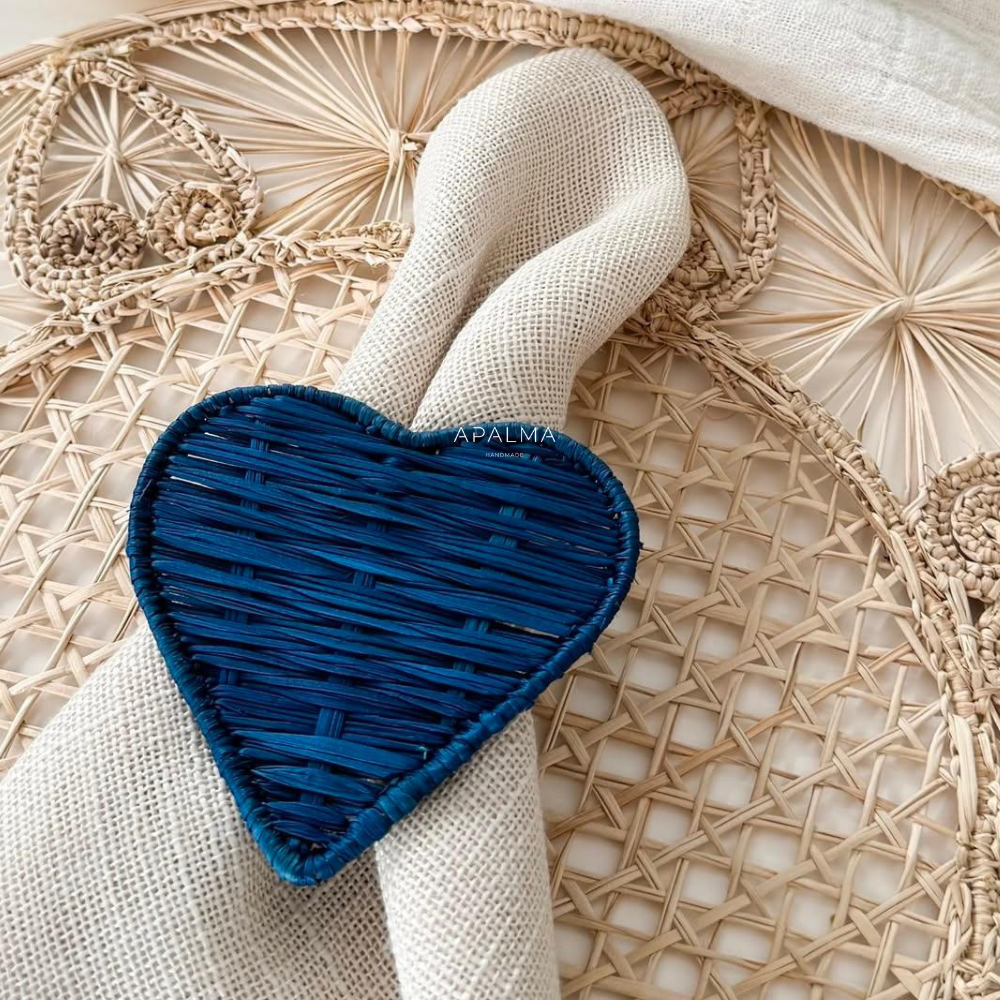 Heart Shape - Valentine's Napkin Ring | Color: Blue Refurbished - Apalma Handmade refurbished available on Cerqular