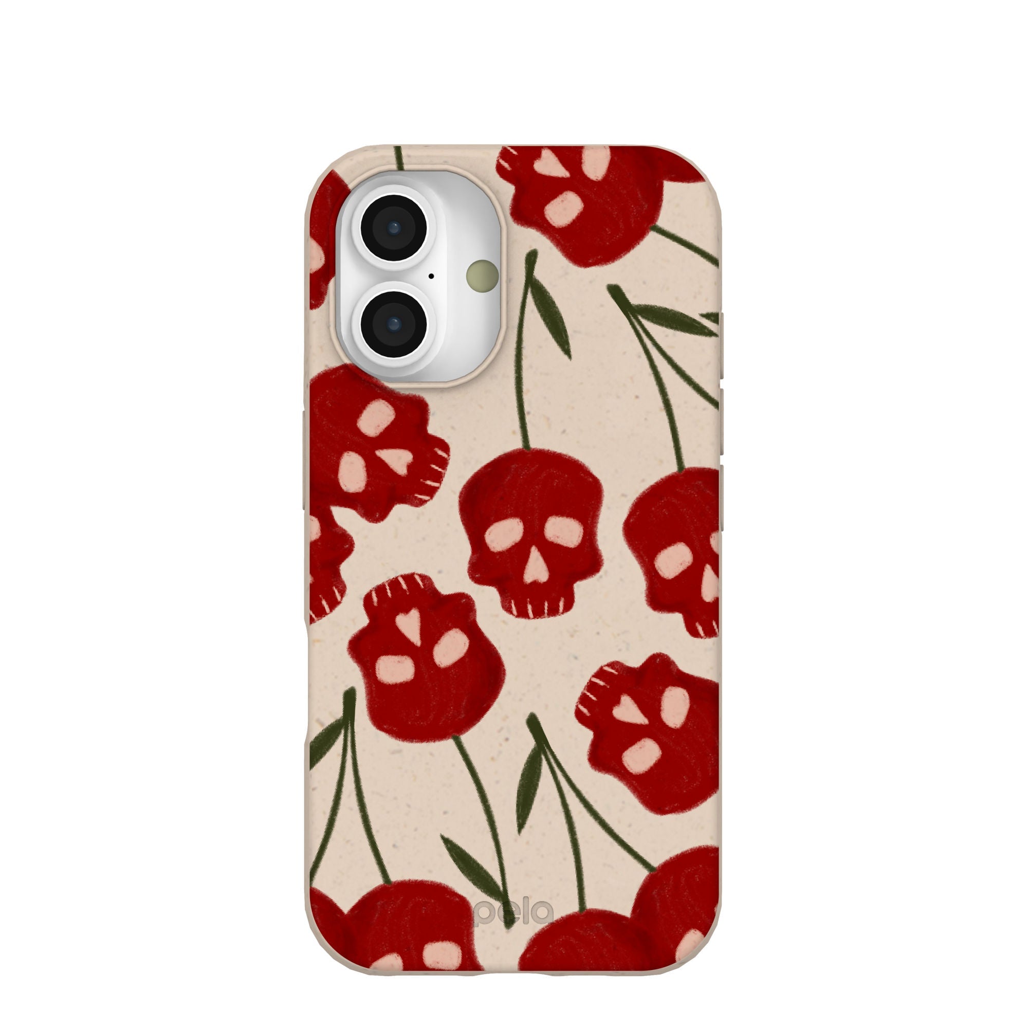 Seashell Scary Cherry iPhone 16 Case Refurbished - Pela Case refurbished available on Cerqular