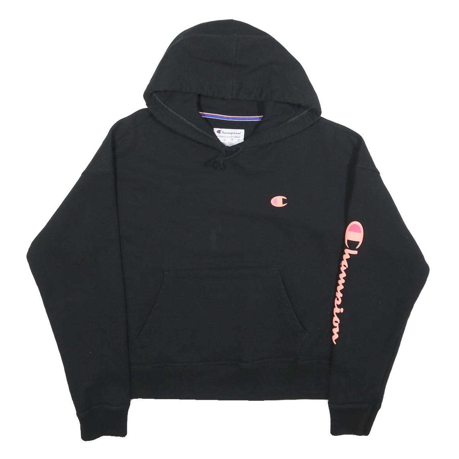 CHAMPION Womens Black Hoodie M Pullover Cotton Blend Casual Streetwear Refurbished - N/A refurbished available on Cerqular