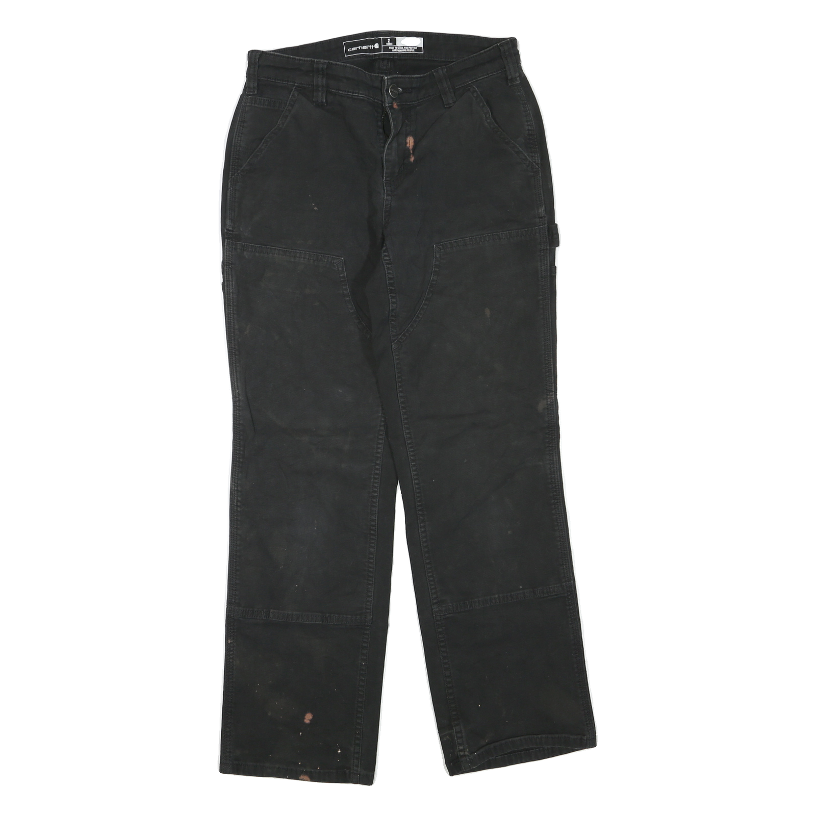 CARHARTT Womens Loose Black Denim W28 L28 Workwear Cotton Blend Zip Jeans Refurbished - N/A refurbished available on Cerqular