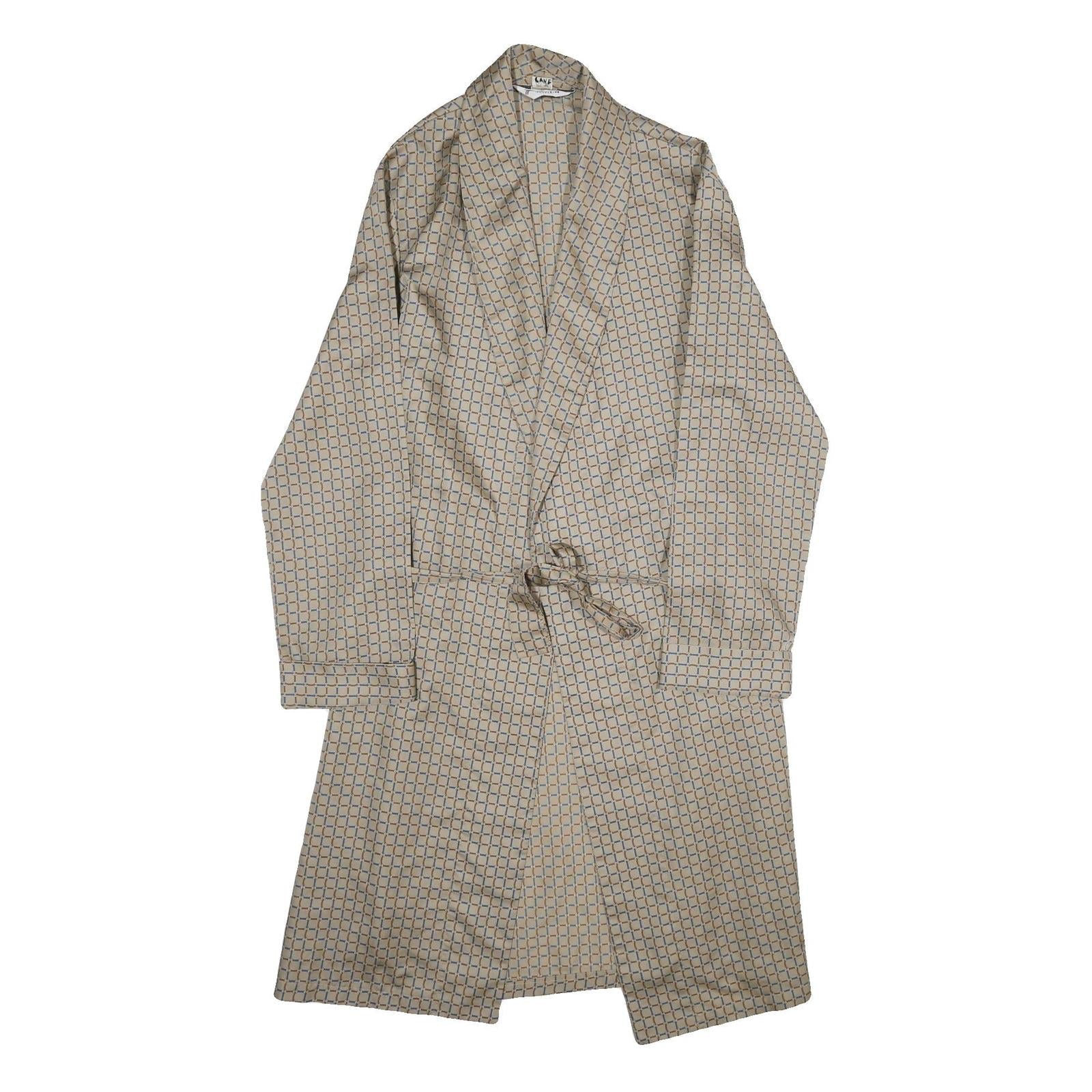 TOOTAL Mens Beige & Blue Printed Drawstring Jacket L Polyester Geometric Pattern Refurbished - N/A refurbished available on Cerqular