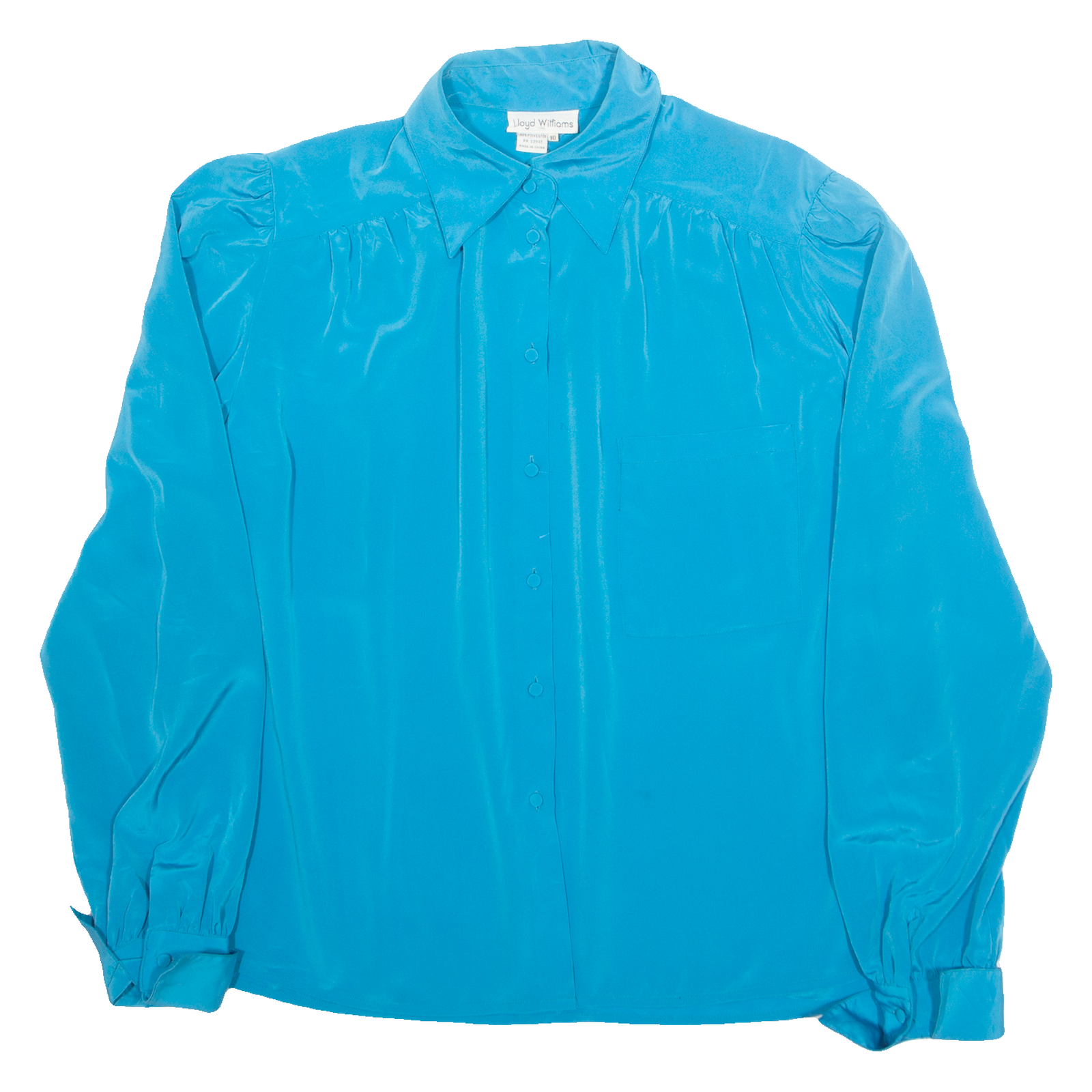 LLOYD WILLIAMS Womens Shirt Blue Collared Long Sleeve UK 10 Refurbished - N/A refurbished available on Cerqular