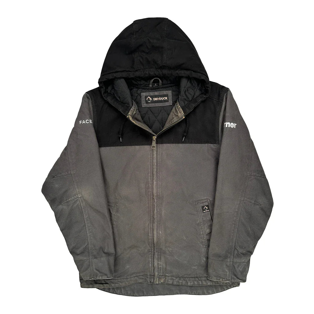 Dri-Duck Workwear Jacket - Medium Black Cotton Refurbished - Thrifted (note: this is a term often used to describe second- refurbished available on Cerqular