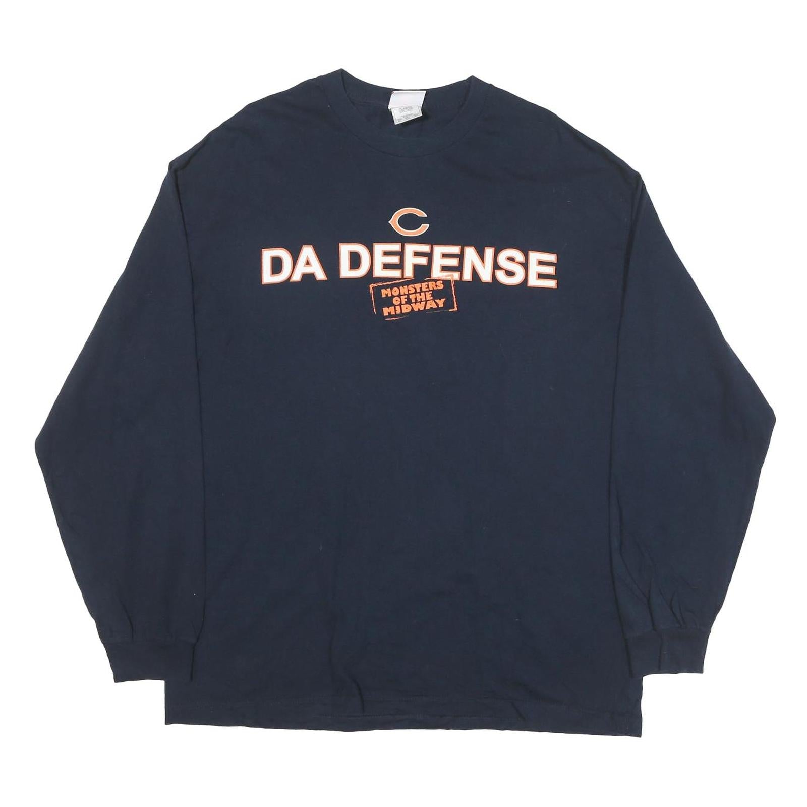 Buy NFL Mens Blue Chicago Bears Da Defense Graphic T-Shirt XL Long Sleeve Crew Neck Refurbished - $32.49 NFL Mens Blue Chicago Bears Da Defense Graphic T-Shirt XL Long Sleeve Crew Neck Refurbished - N/A refurbished available on Cerqular