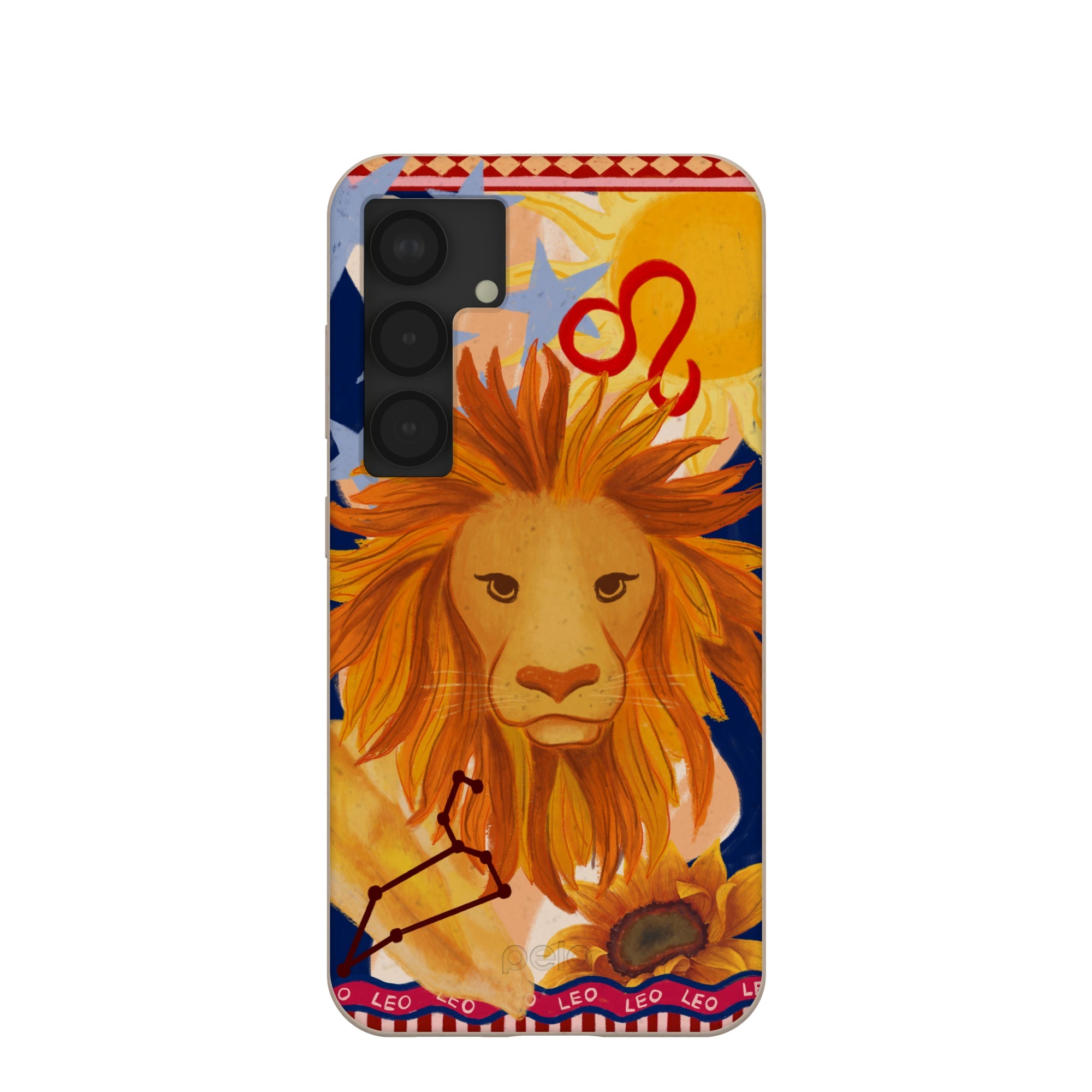 Seashell Leo Lion Samsung Galaxy S25 Case Refurbished - Pela Case refurbished available on Cerqular