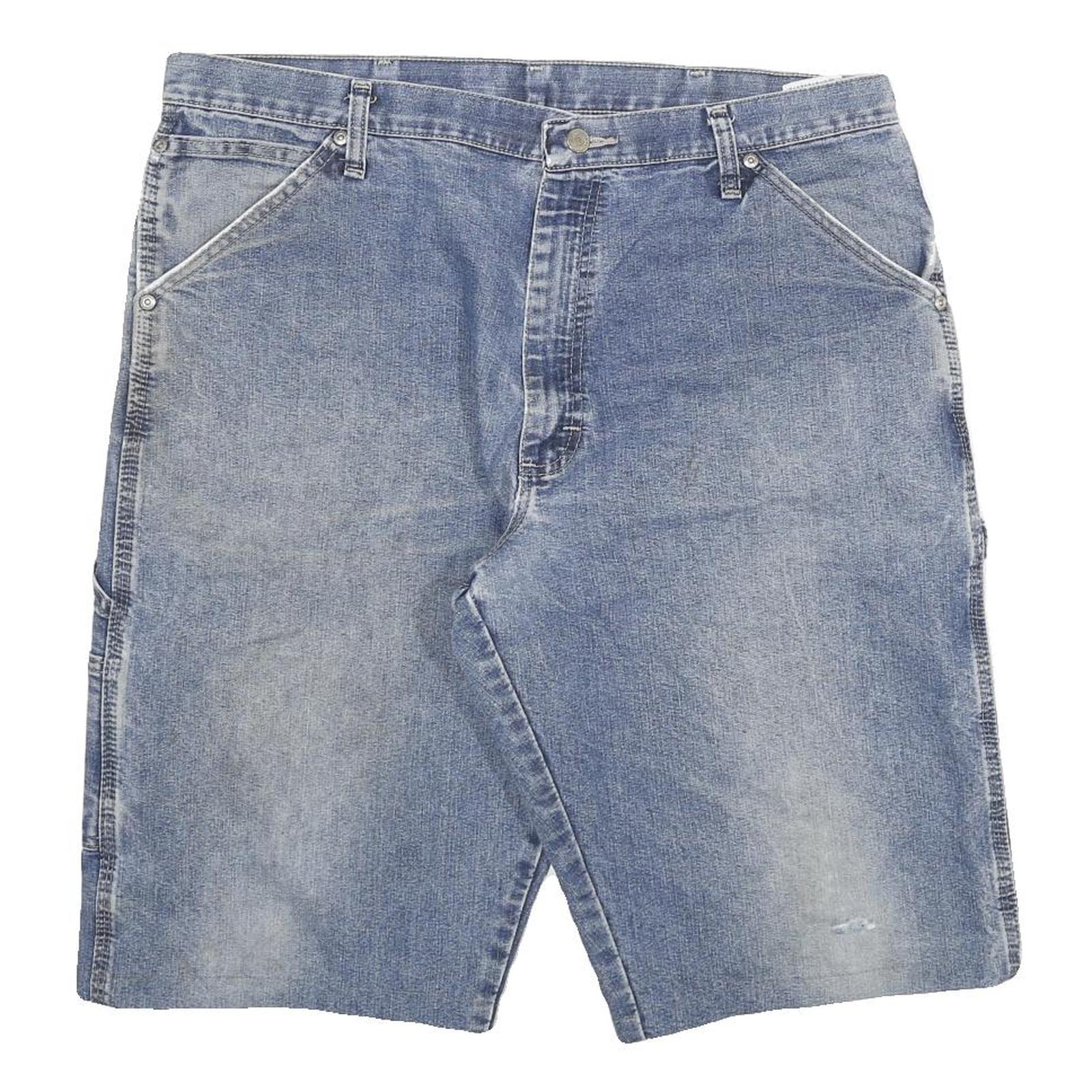 WRANGLER Mens Denim Blue Casual Shorts 2XL W36 Cotton Blend Workwear Style Refurbished - N/A refurbished available on Cerqular