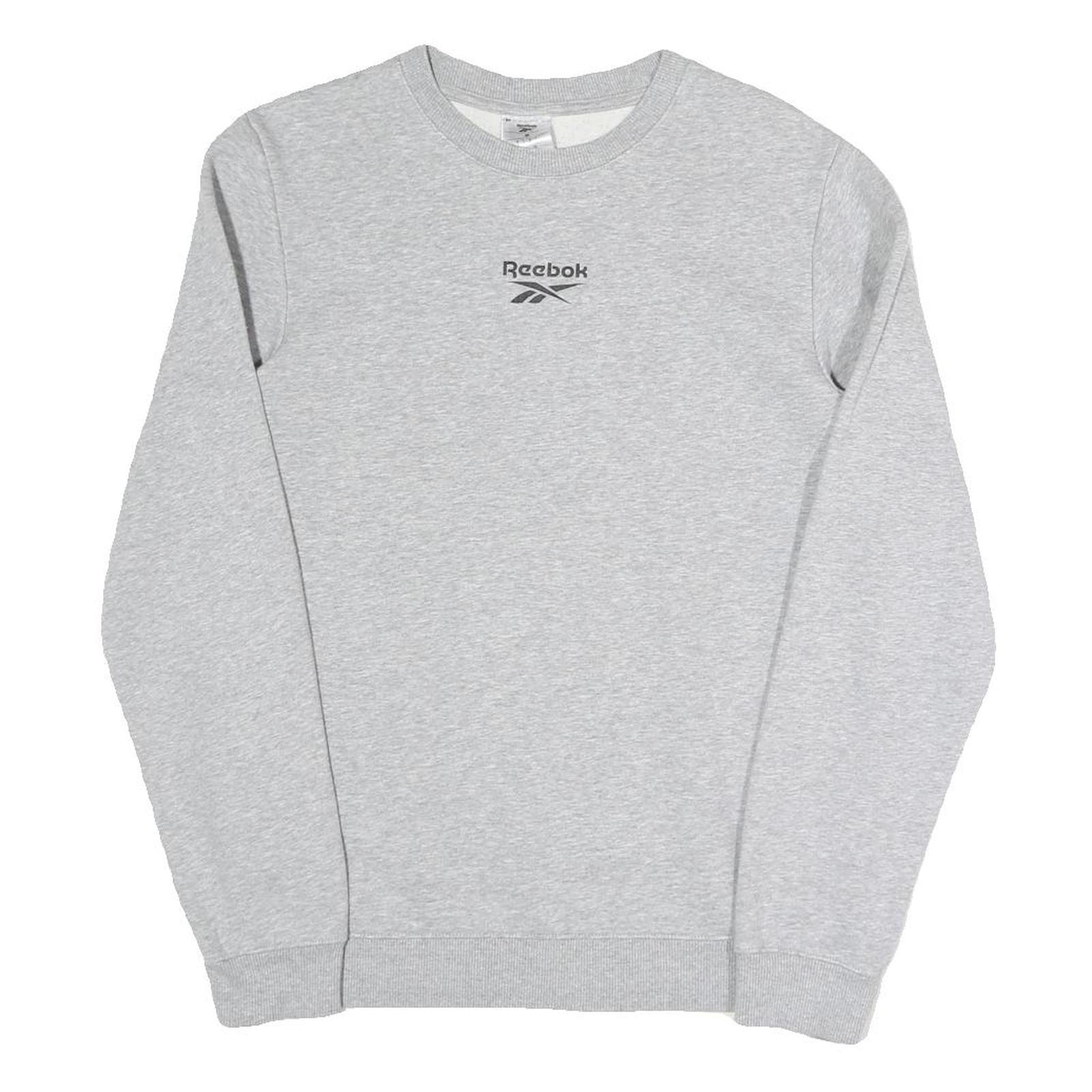 REEBOK Mens Grey Sweatshirt S Crew Neck Cotton Blend Pullover Casual Refurbished - N/A refurbished available on Cerqular