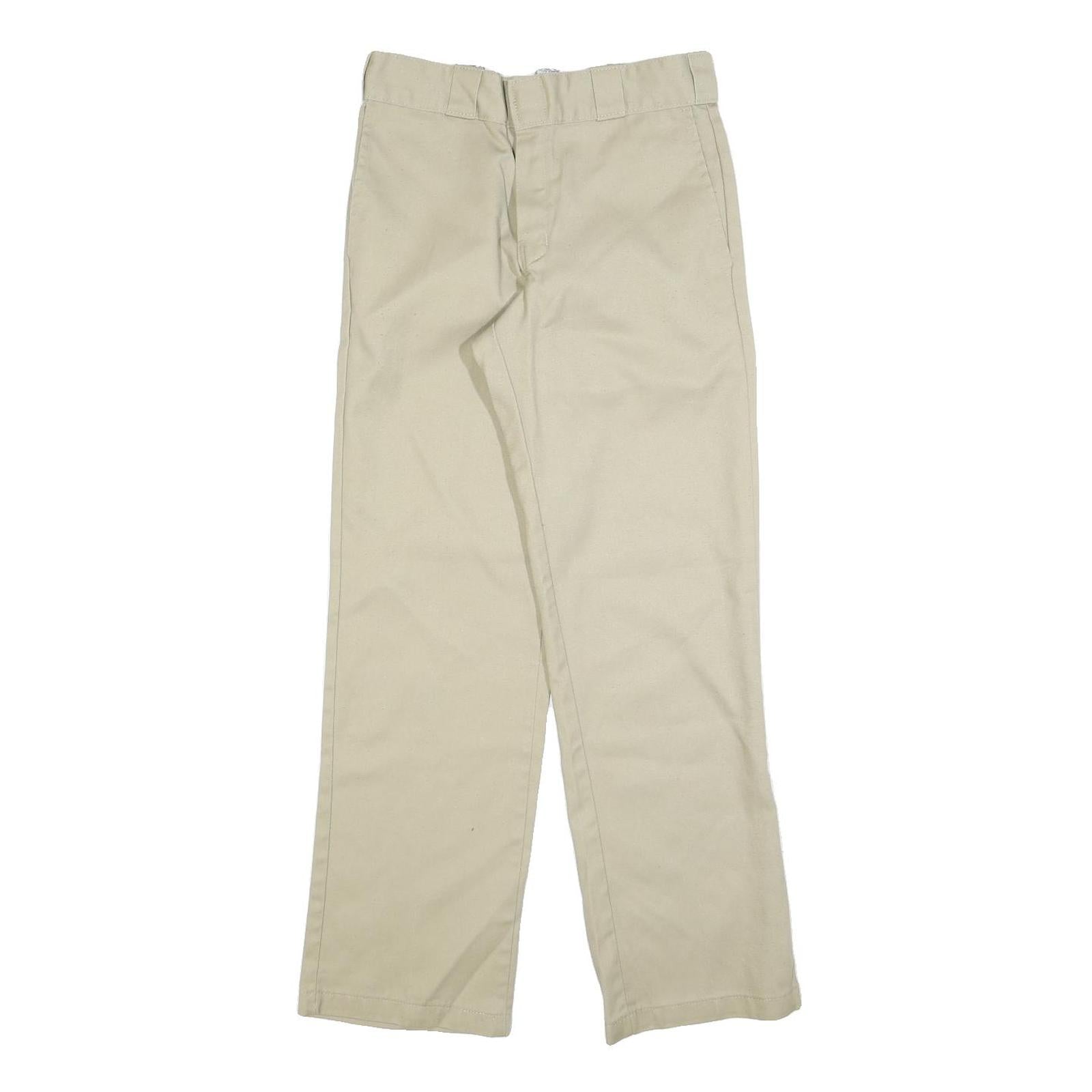 DICKIES Mens Cotton Blend Beige Regular Straight Fit Trousers W28 L30 Workwear Refurbished - N/A refurbished available on Cerqular