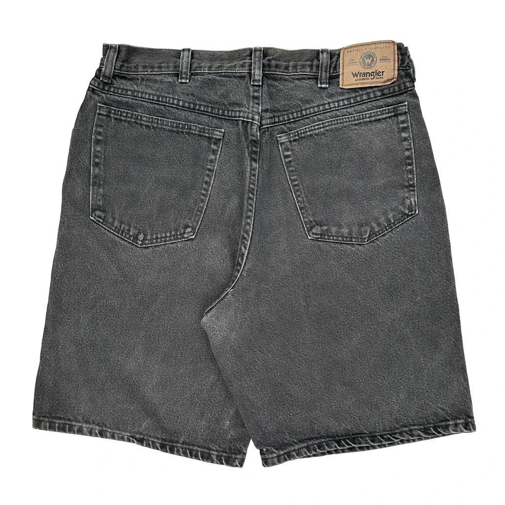 Wrangler Denim Shorts - 32W 9L Grey Cotton Refurbished - Thrifted (note: this is a term often used to describe second- refurbished available on Cerqular