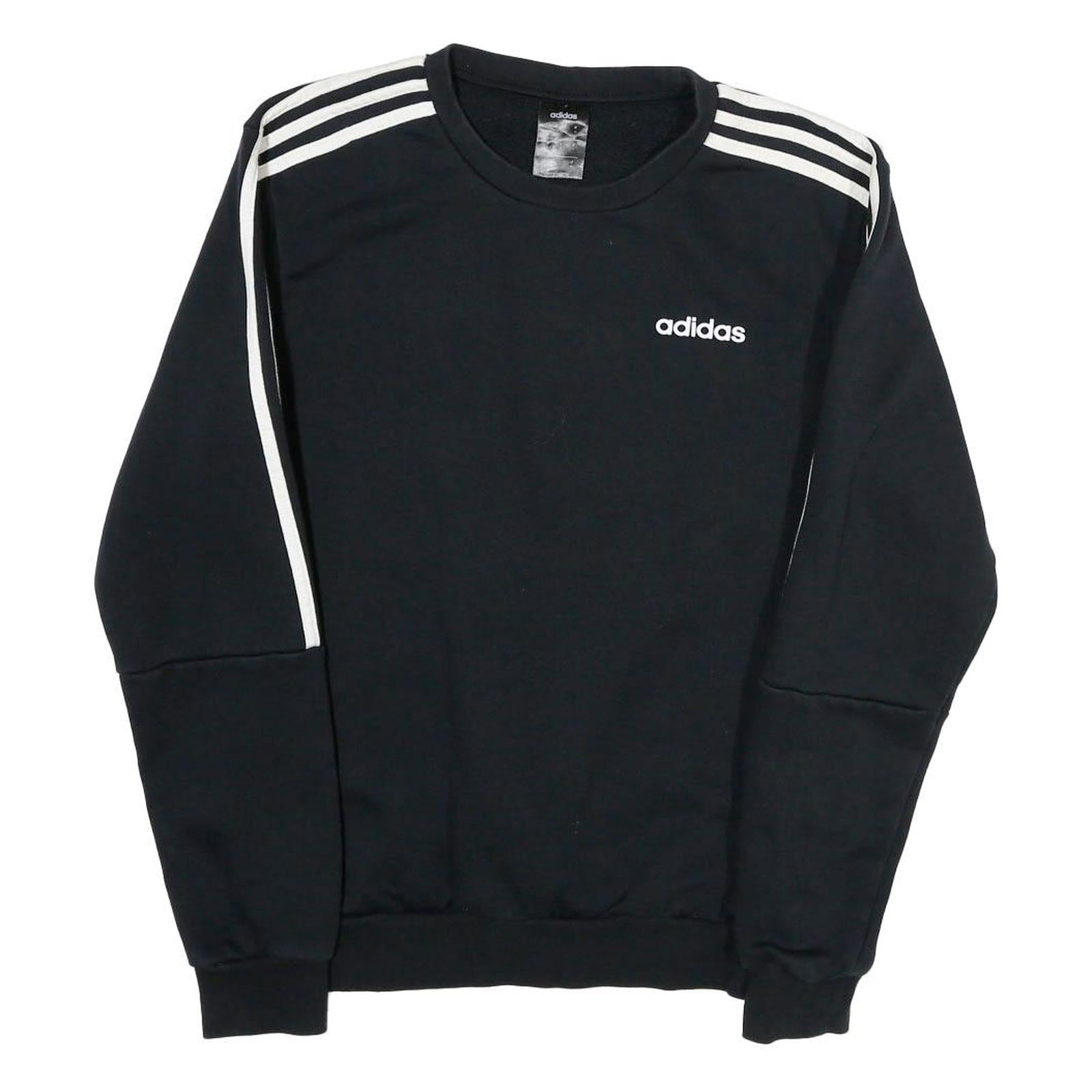 ADIDAS Mens Black Cotton Crew Neck Sweatshirt S Classic Sportswear Refurbished - N/A refurbished available on Cerqular