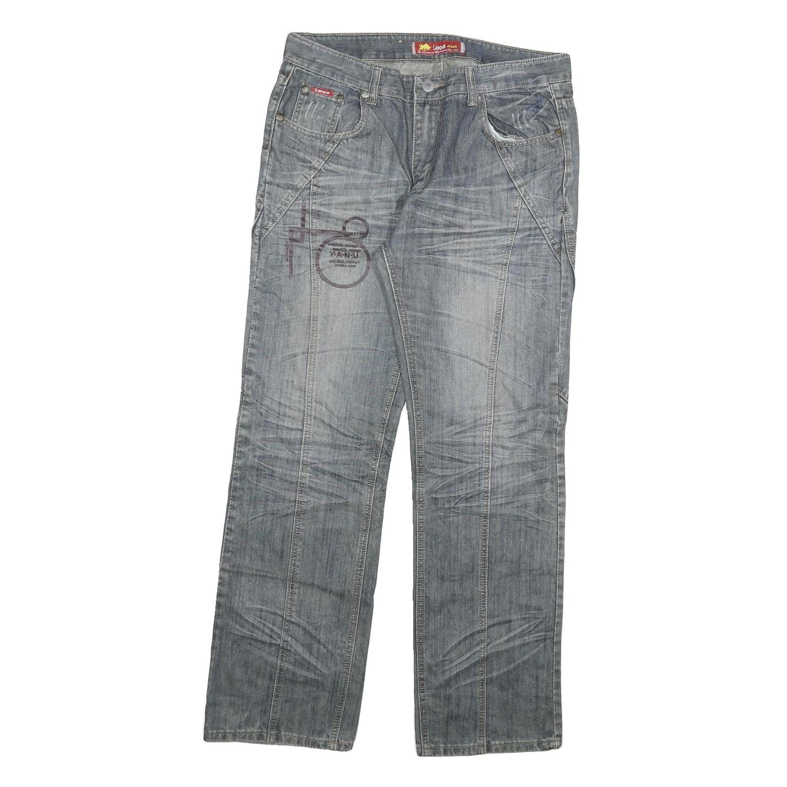 LOOS Mens Jeans Blue Regular Straight Denim Medium W34 L32 Casual Cotton Blend Refurbished - N/A refurbished available on Cerqular