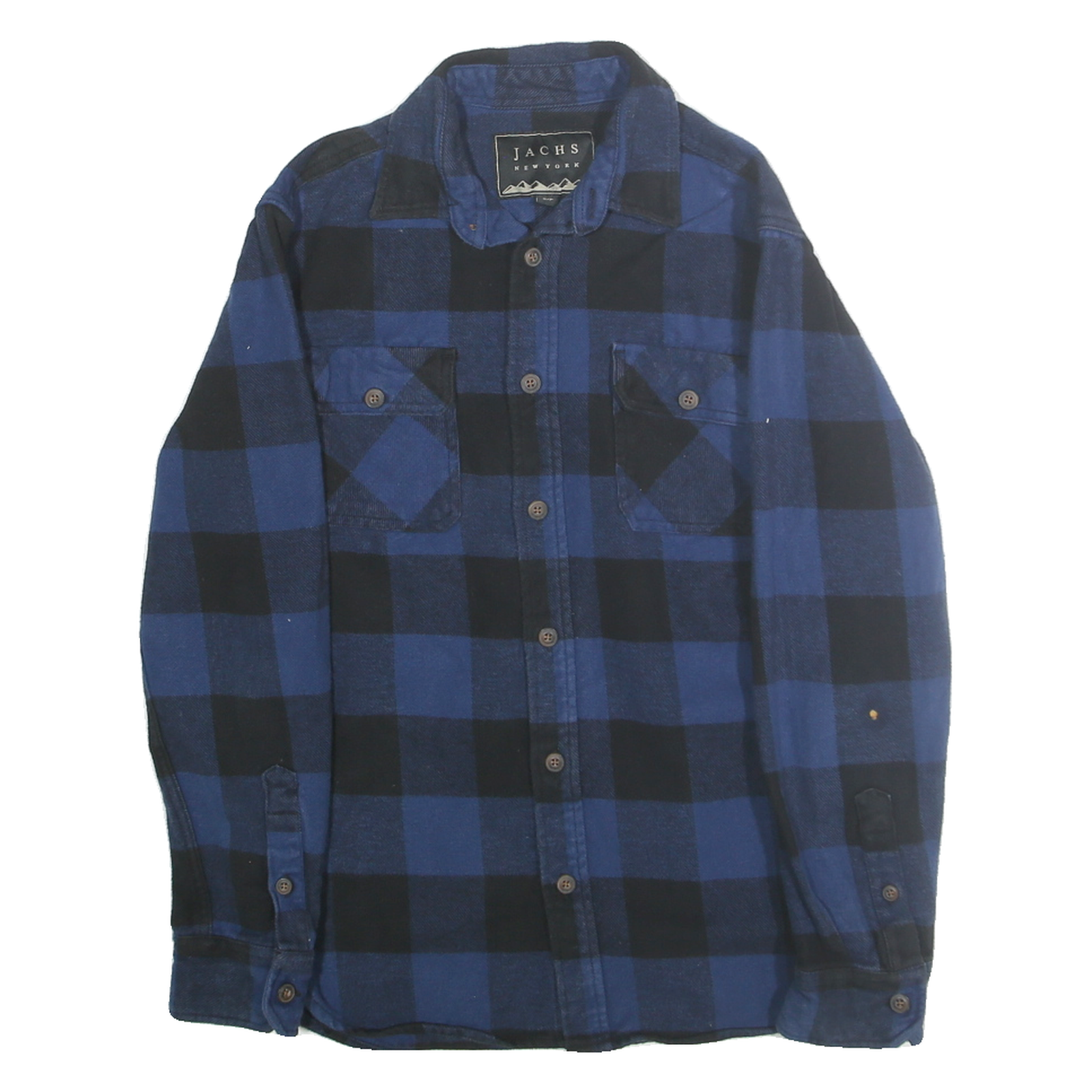 Buy JACHS Mens Blue & Black Check Shirt Cotton S Button Front Casual Refurbished - $32.49 JACHS Mens Blue & Black Check Shirt Cotton S Button Front Casual Refurbished - N/A refurbished available on Cerqular