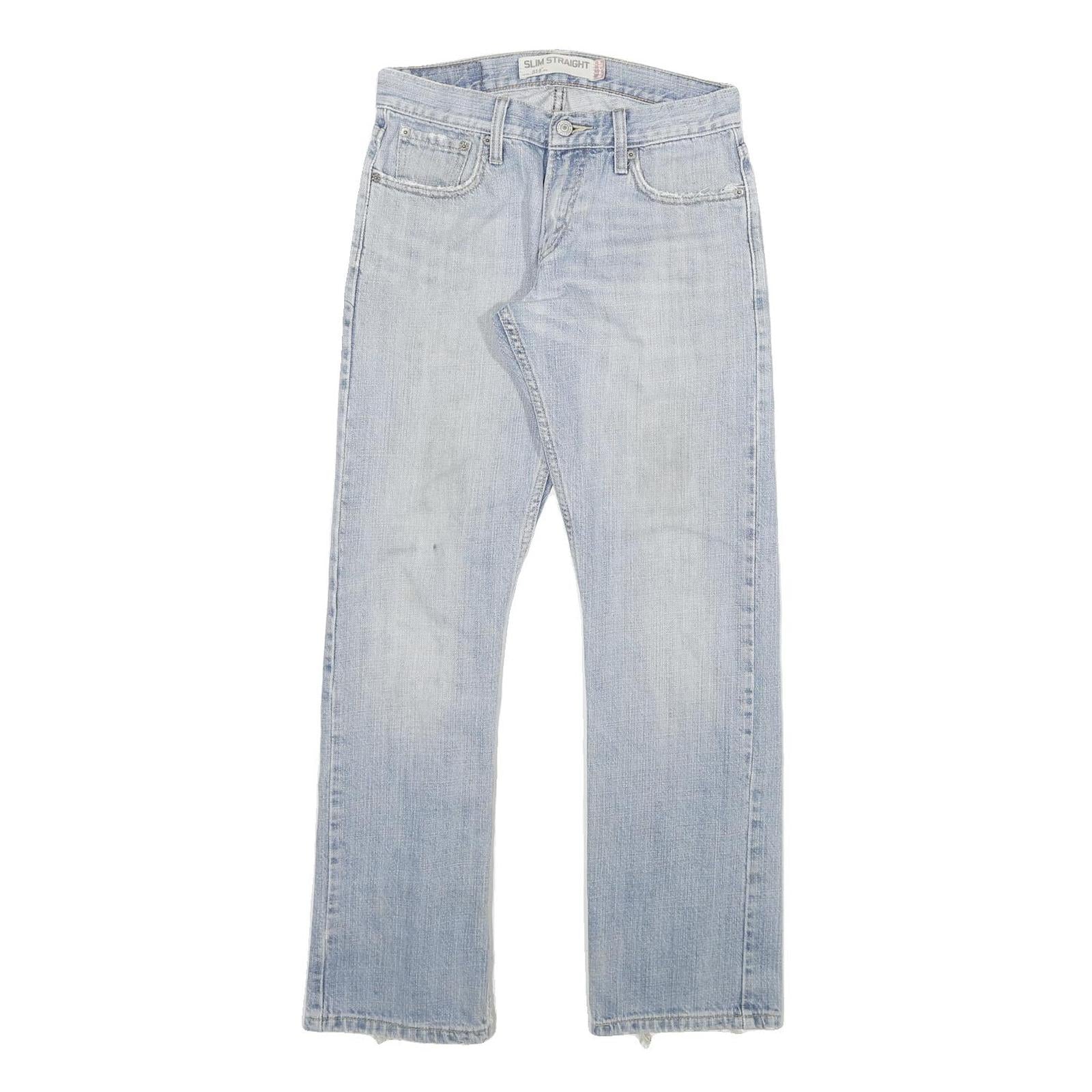 LEVI'S 514 Mens Slim Jeans Blue Denim W28 L30 Zip Cotton Blend Refurbished - N/A refurbished available on Cerqular
