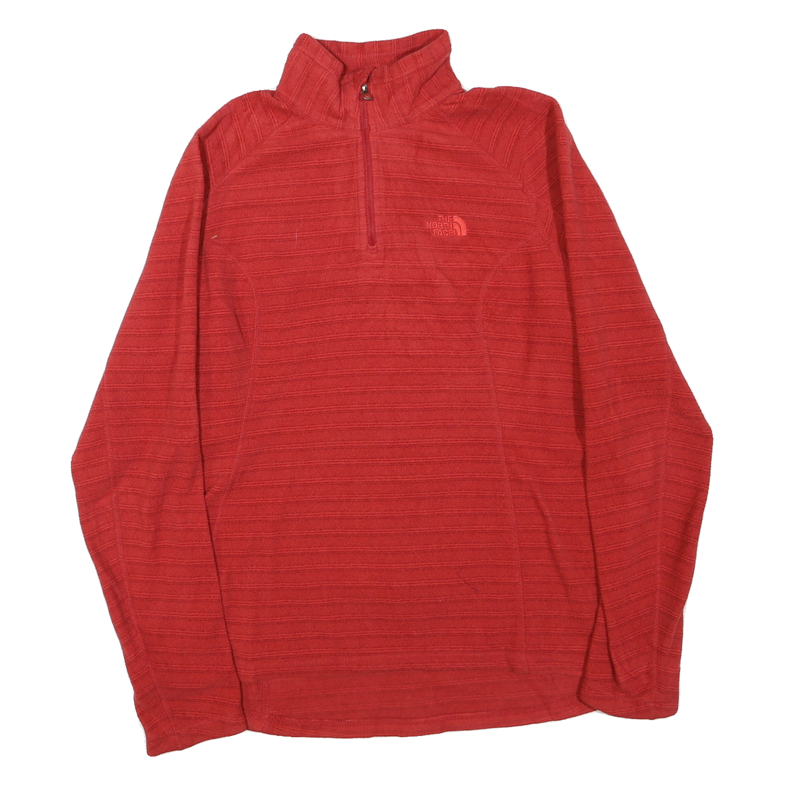 THE NORTH FACE Womens Red Polyester Blend Jacket M Half Zip Striped Outdoor Refurbished - N/A refurbished available on Cerqular