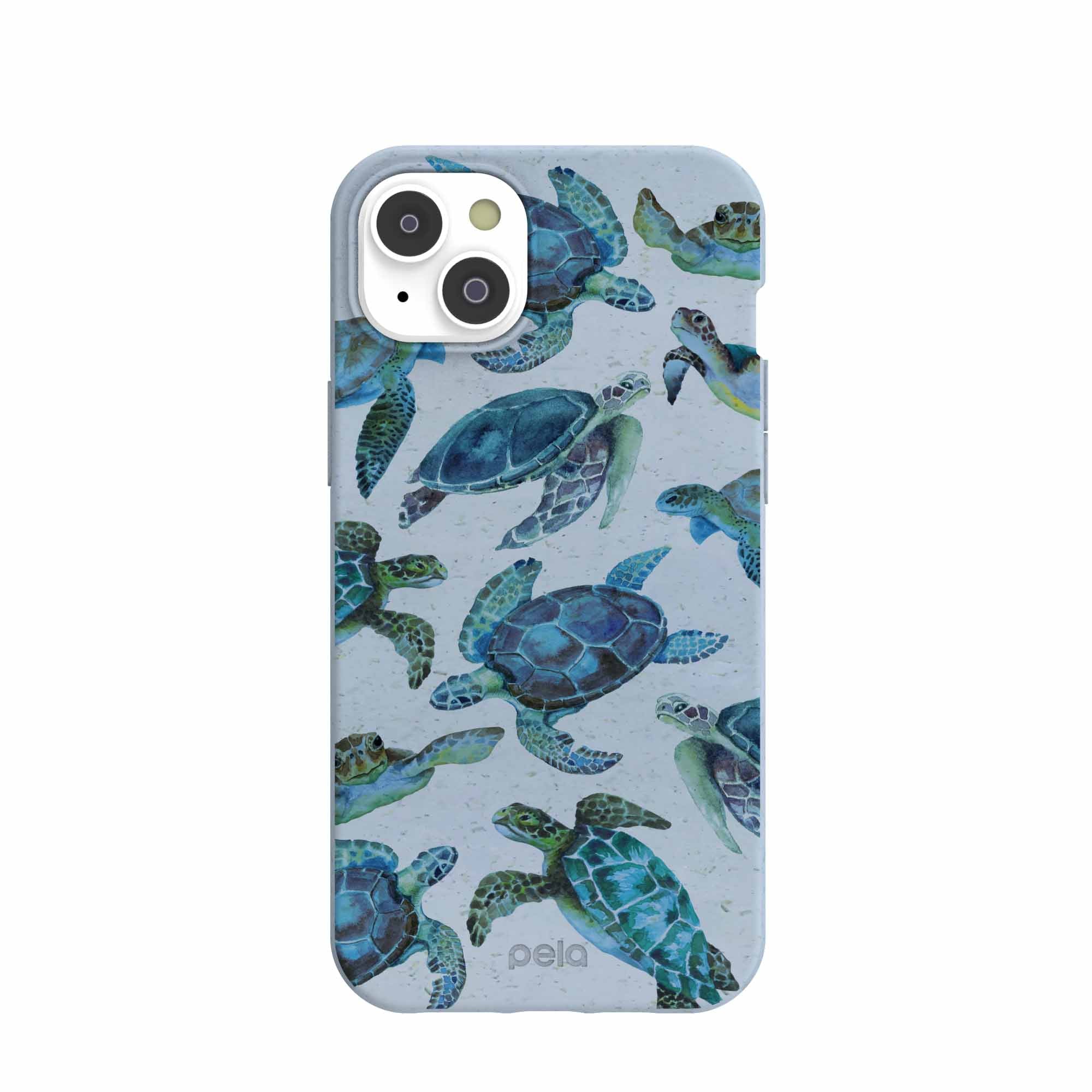 Powder Blue Underwater iPhone 14 Plus Case Refurbished - Pela Case refurbished available on Cerqular