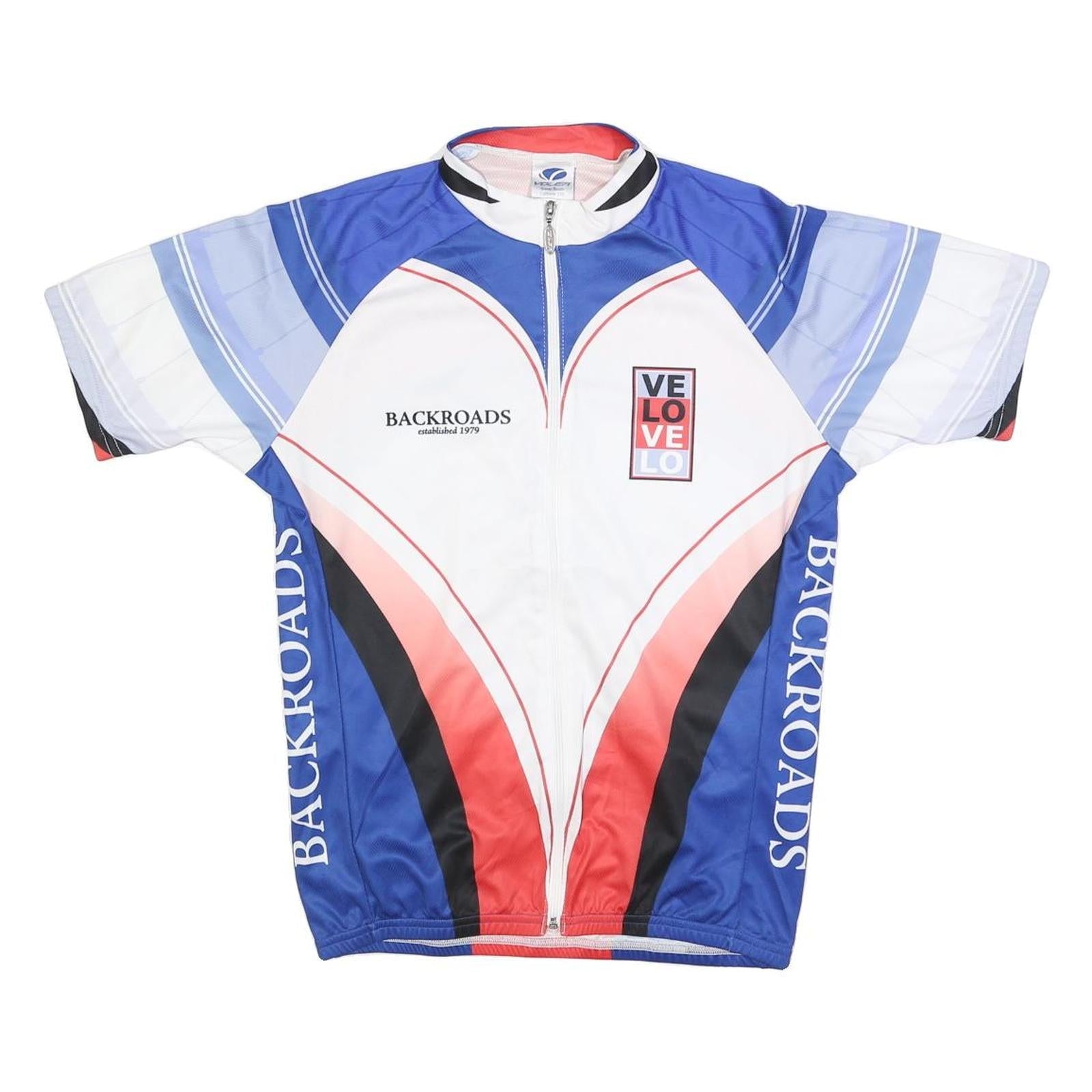 VOLER Mens Blue & Red Backroads Cycling Jersey L Short Sleeve Zip Neck Refurbished - N/A refurbished available on Cerqular