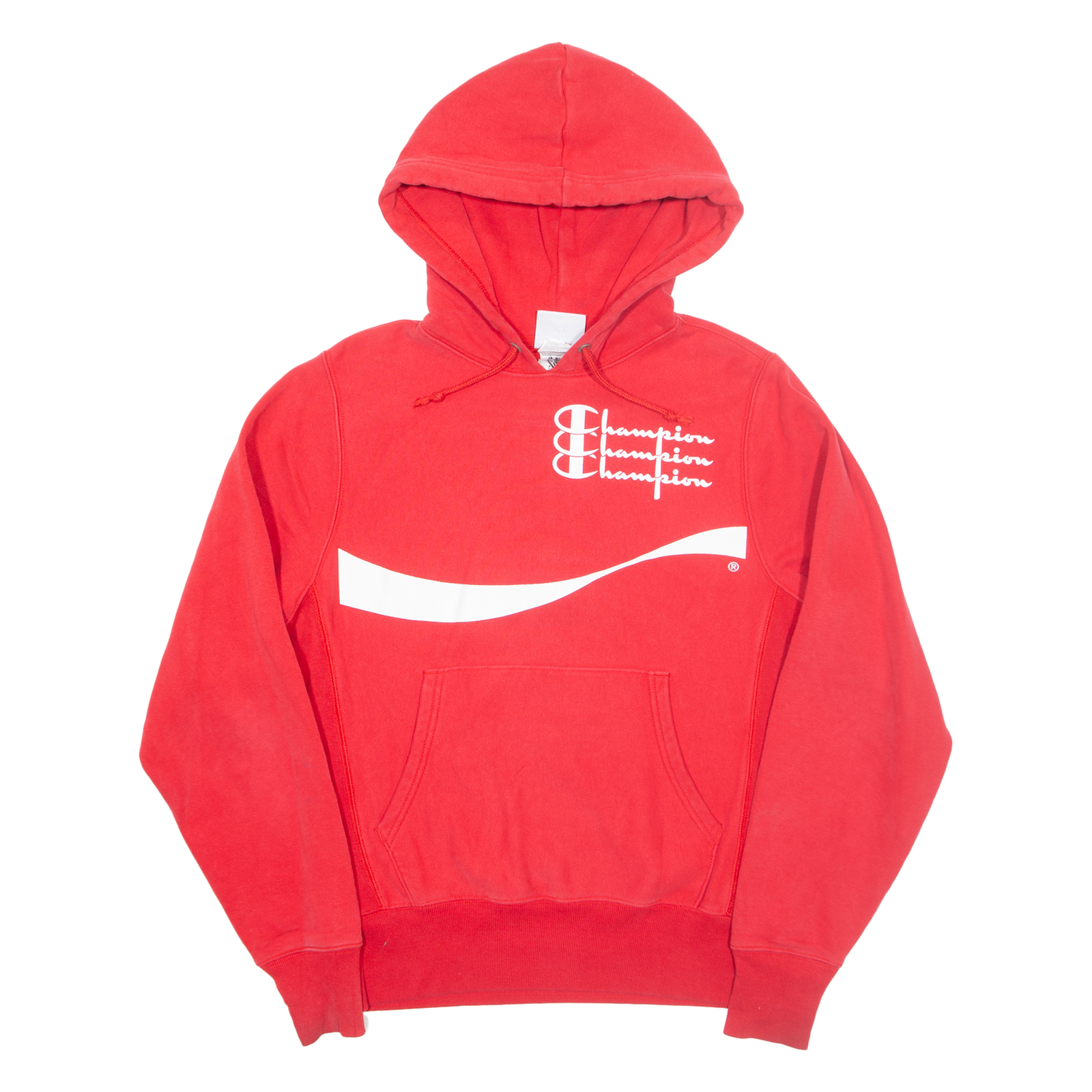 CHAMPION REVERSE WEAVE Coca-Cola Mens Red Hoodie S Refurbished - N/A refurbished available on Cerqular