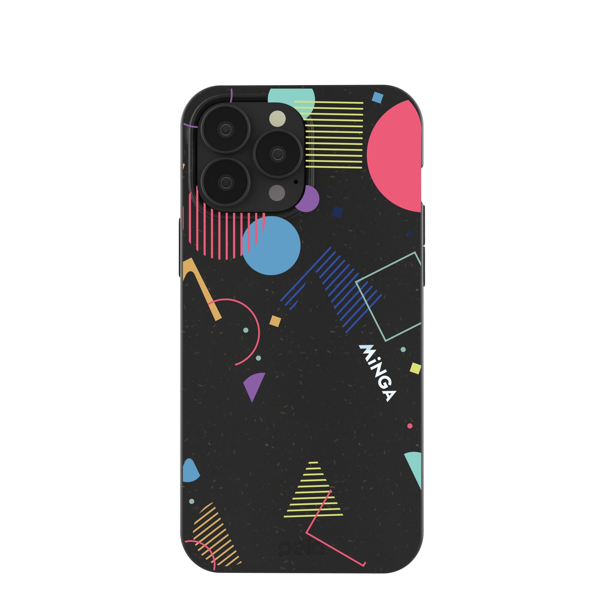 Black Minga Party iPhone 13 Pro Max Case Refurbished - Pela Case refurbished available on Cerqular