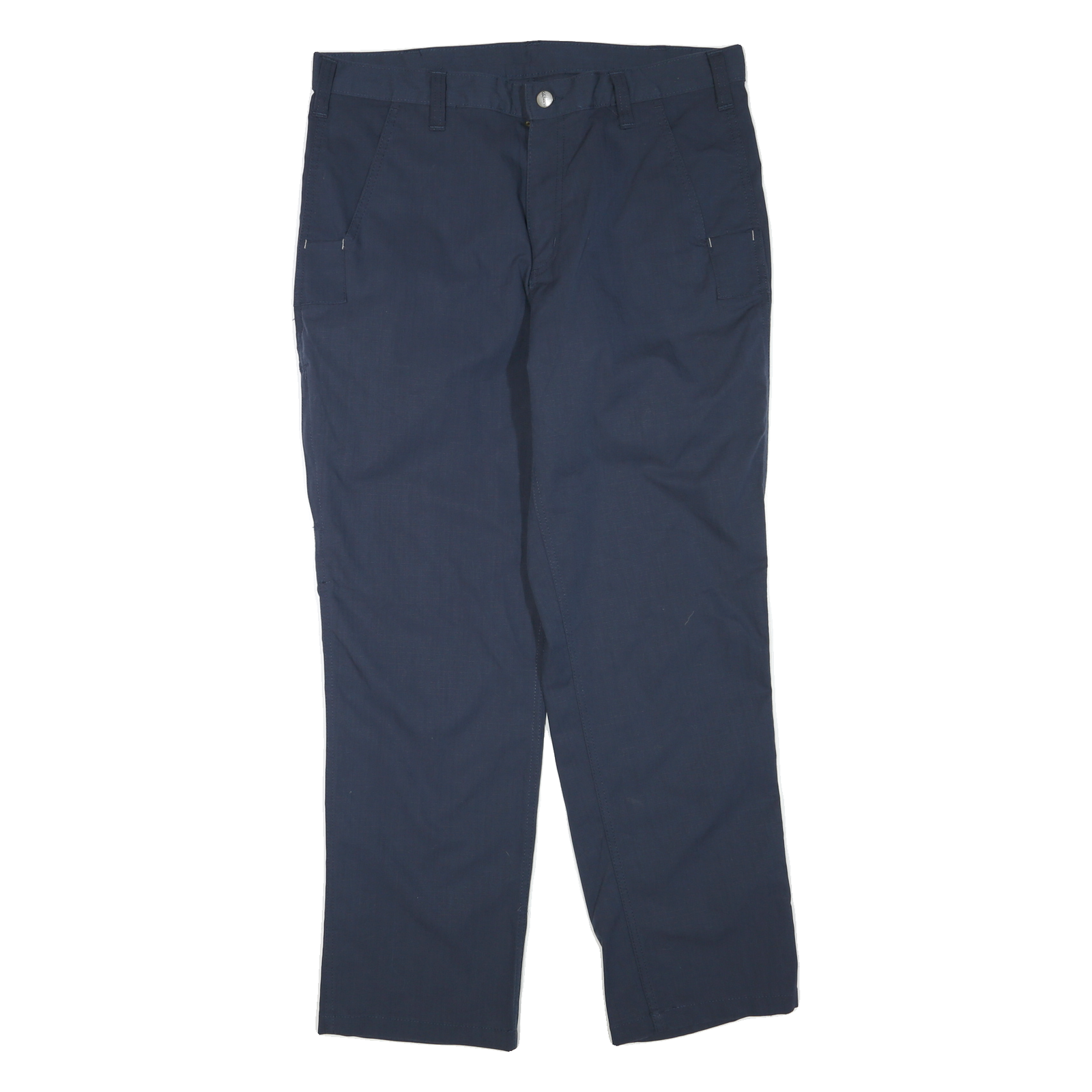 CARHARTT Mens Polyester Blend Navy Regular Straight Trousers W36 L30 Workwear Refurbished - N/A refurbished available on Cerqular