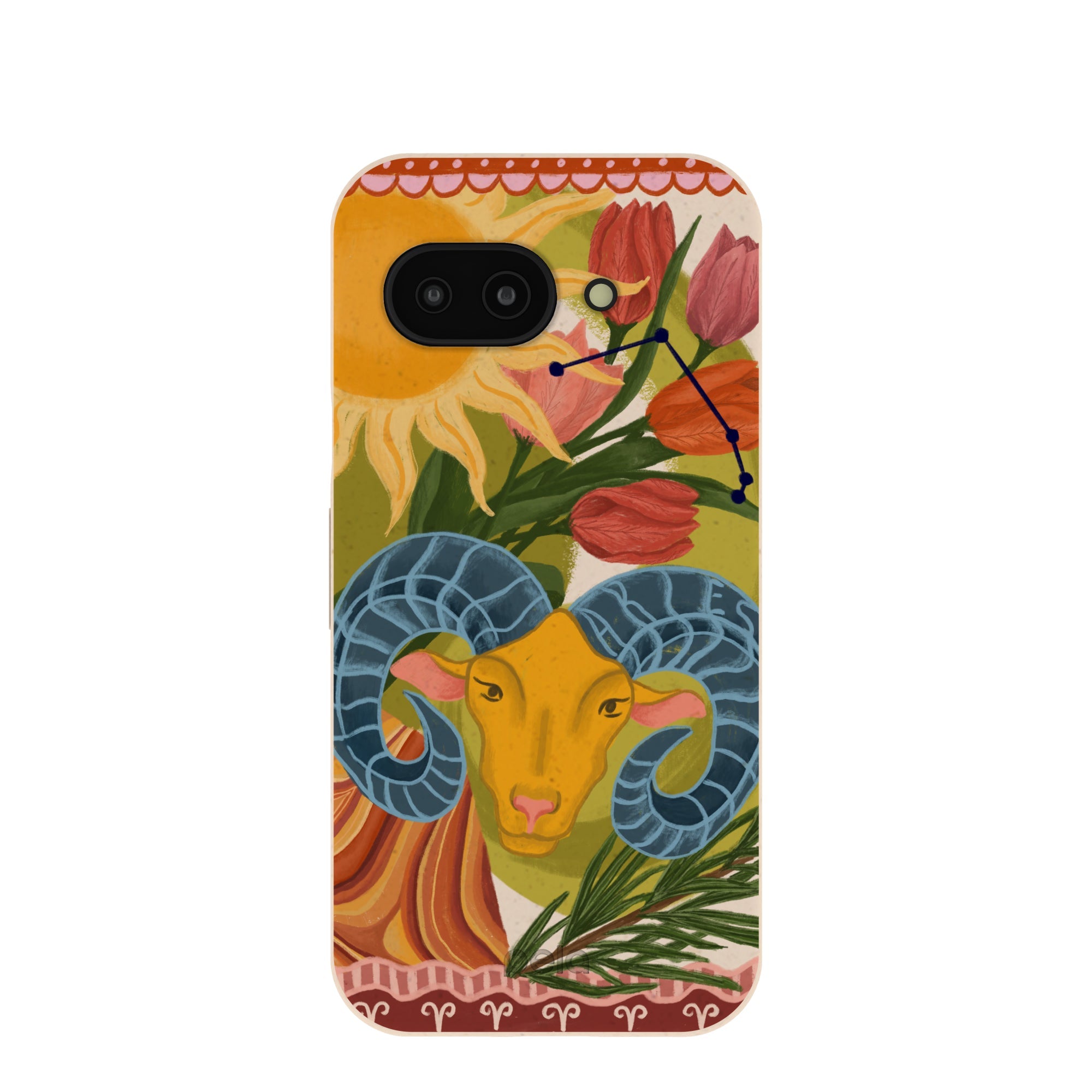 Seashell Aries Ram Google Pixel 9a Case Refurbished - Pela Case refurbished available on Cerqular