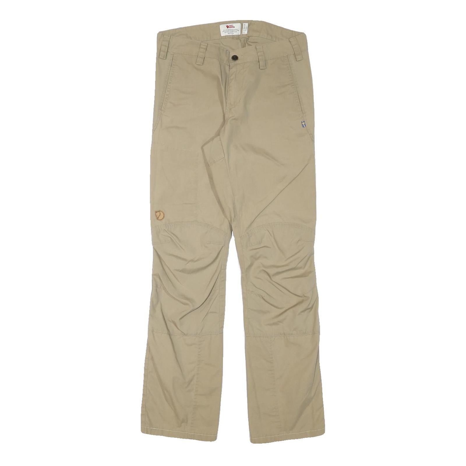 FJALLRAVEN Mens Cotton Blend Beige Regular Straight Trousers W29 L31 Outdoor Refurbished - N/A refurbished available on Cerqular
