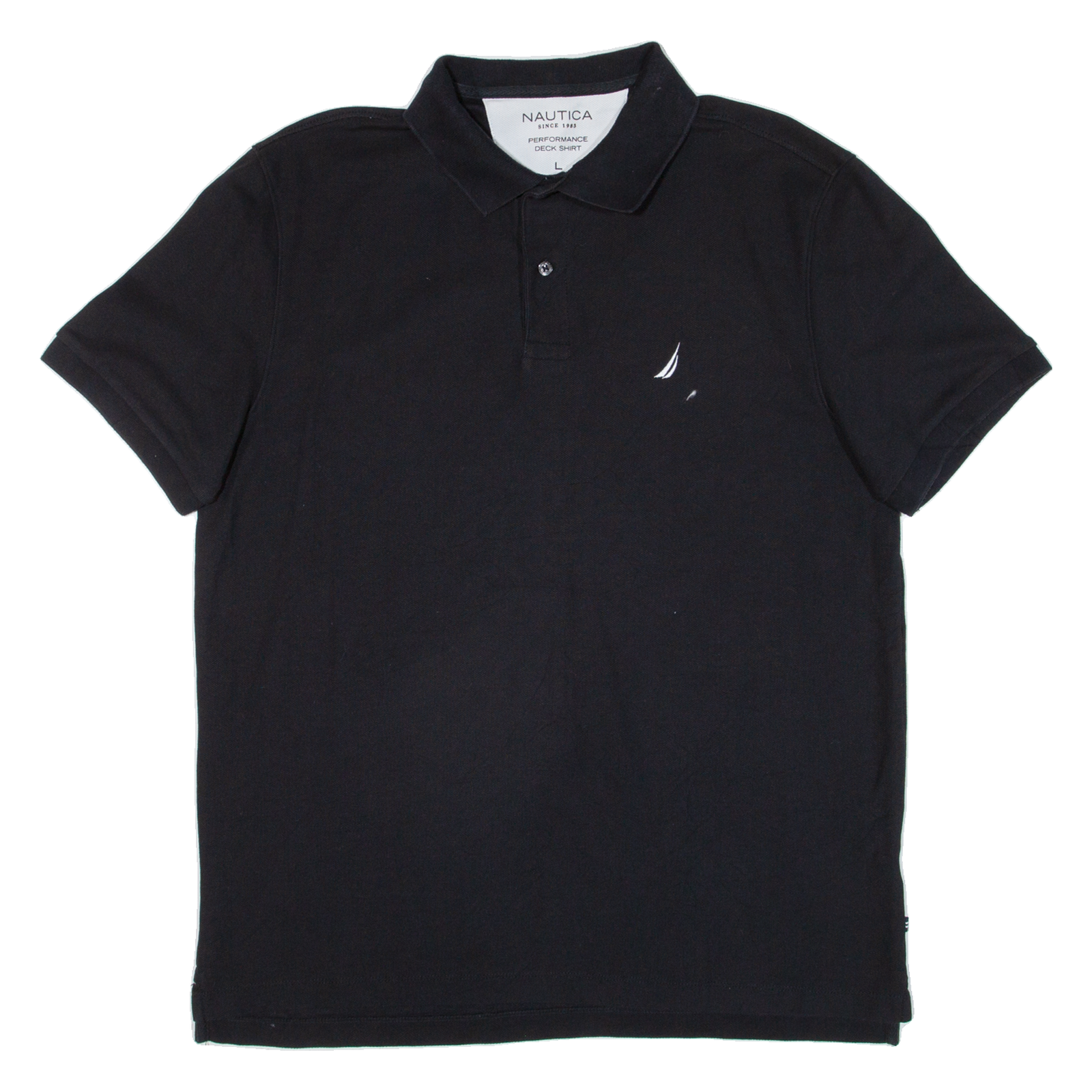 NAUTICA Mens Polo Shirt Black L Refurbished - N/A refurbished available on Cerqular