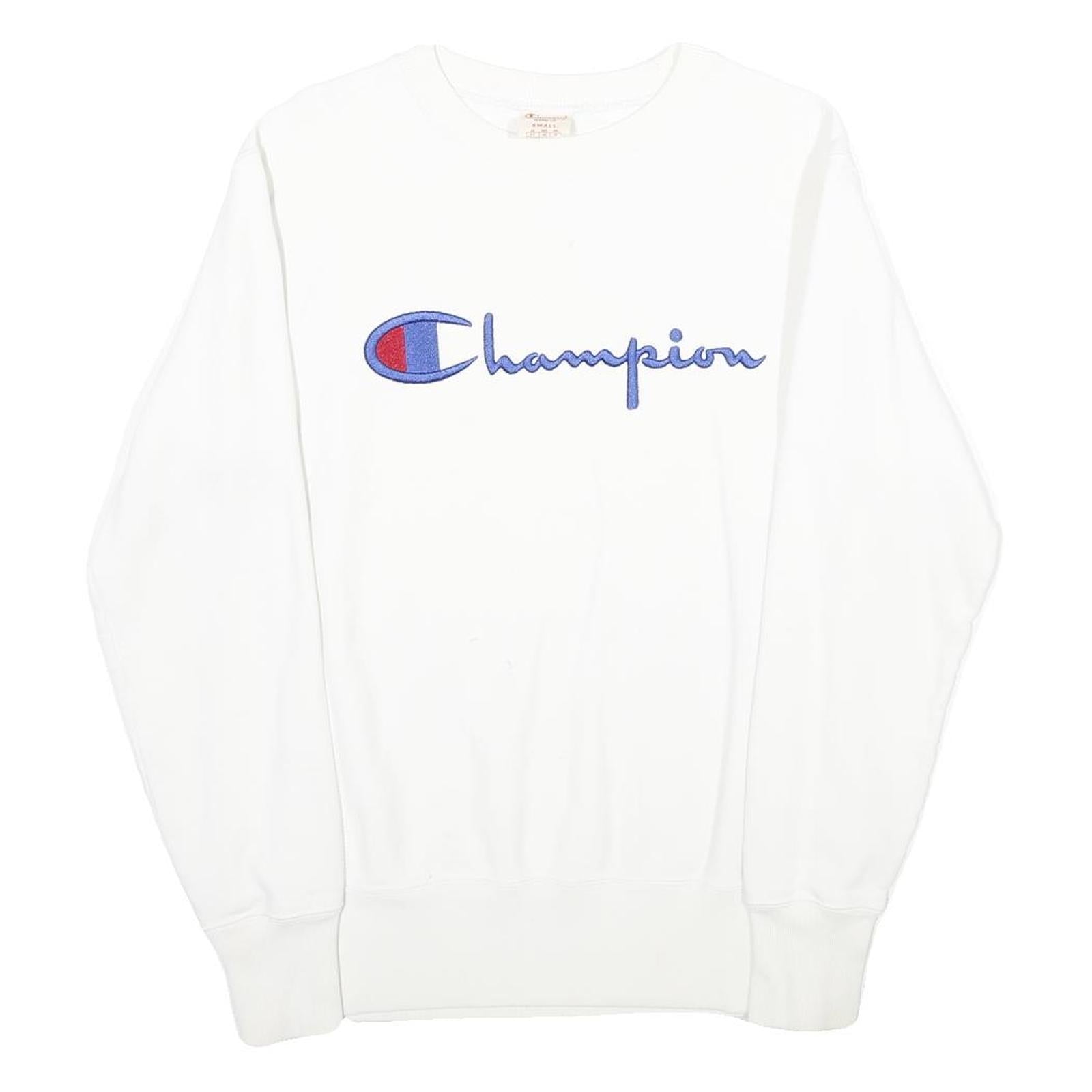 Buy CHAMPION REVERSE WEAVE Mens White Crew Neck S Cotton Blend Sweatshirt Pullover Refurbished - $36.39 CHAMPION REVERSE WEAVE Mens White Crew Neck S Cotton Blend Sweatshirt Pullover Refurbished - N/A refurbished available on Cerqular