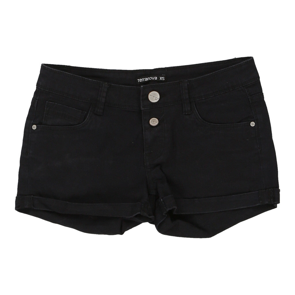 Buy Terranova Denim Shorts - XS Black Cotton Refurbished - $16.87 Terranova Denim Shorts - XS Black Cotton Refurbished - Thrifted (note: this is a term often used to describe second- refurbished available on Cerqular