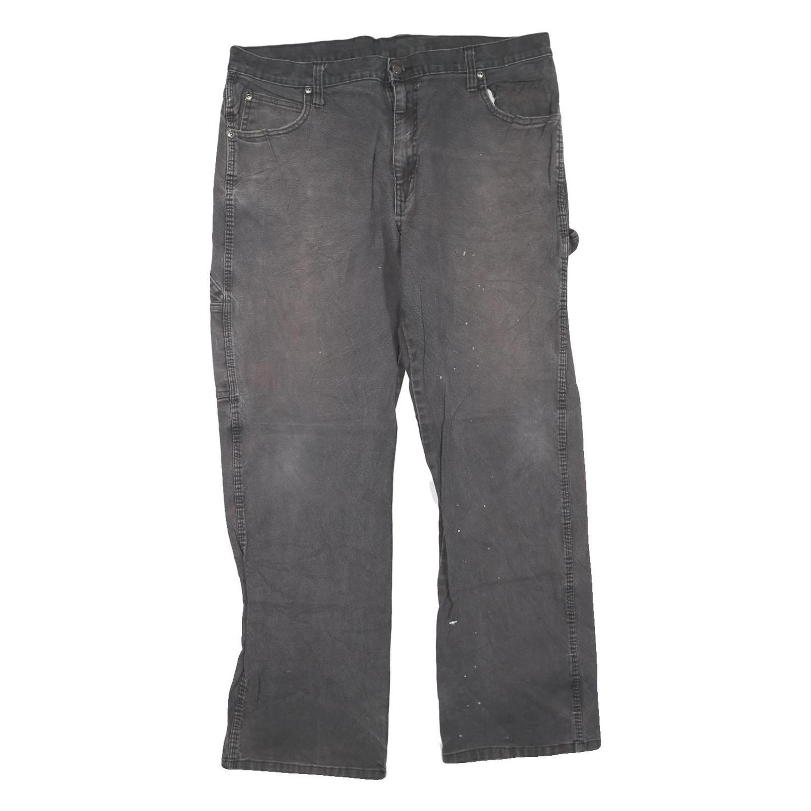 DICKIES Mens Jeans Black Regular Straight Denim Medium W36 L30 Workwear Refurbished - N/A refurbished available on Cerqular