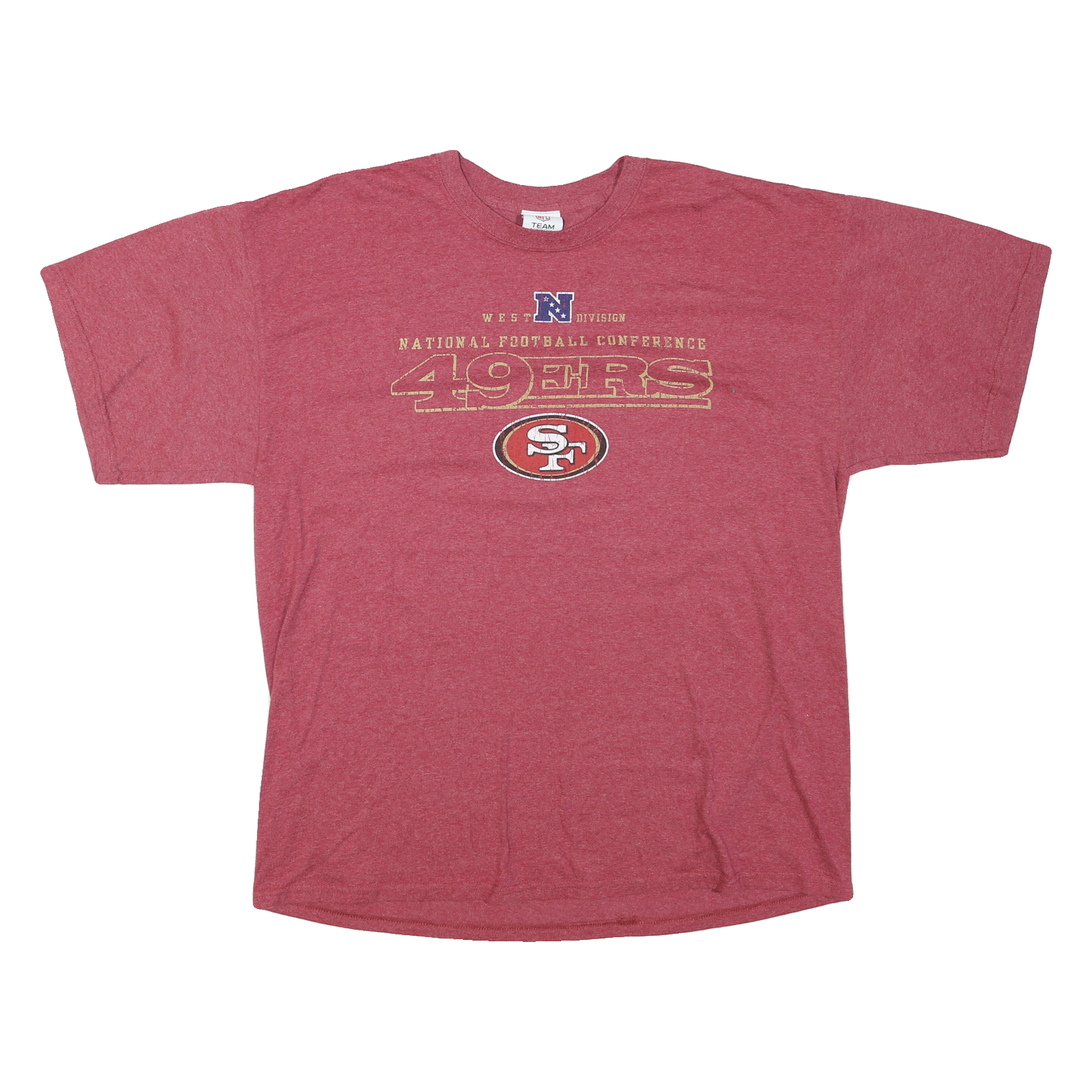 NFL Mens Red San Francisco 49ers Graphic T-Shirt XL Short Sleeve Crew Neck Refurbished - N/A refurbished available on Cerqular