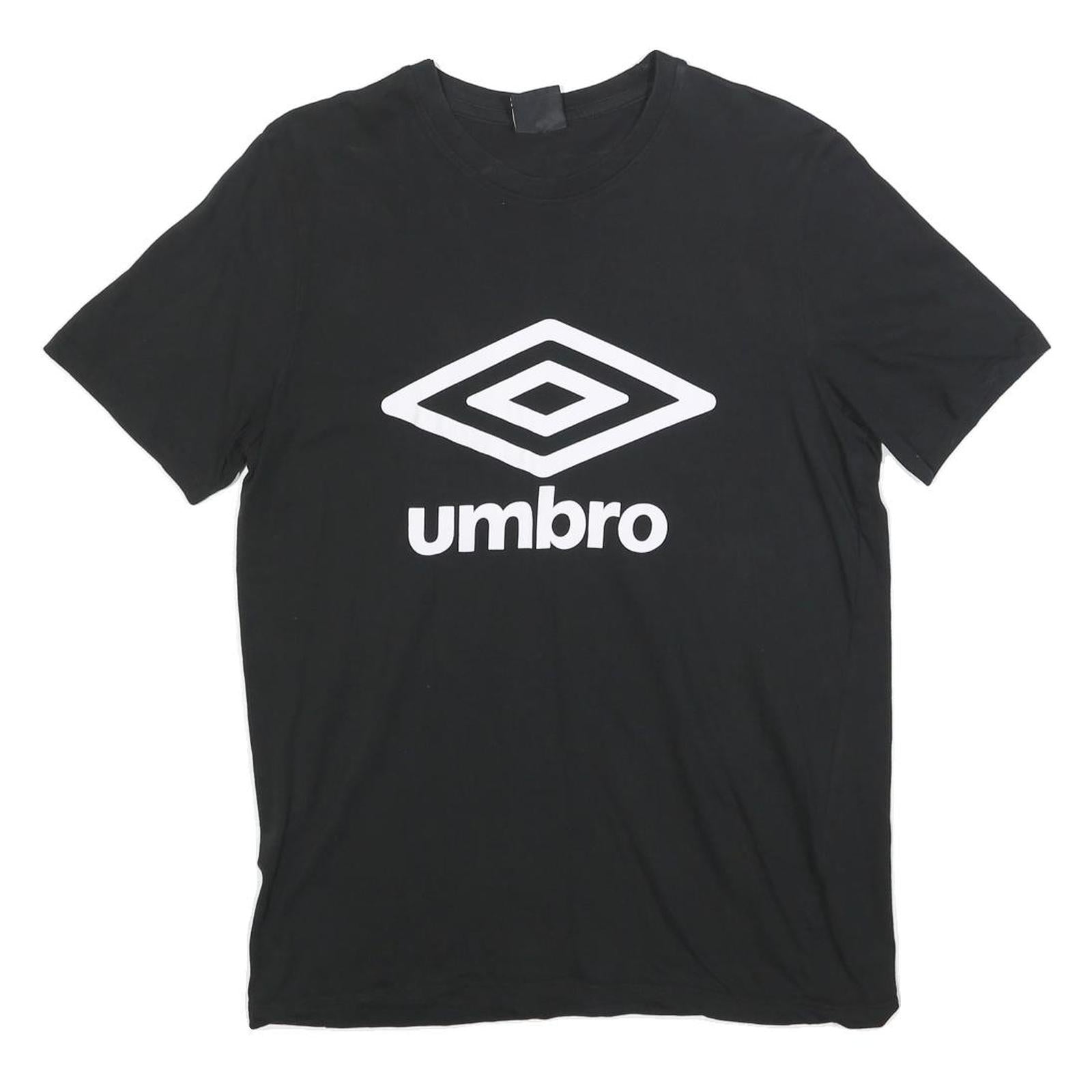 UMBRO Mens Black & White Logo Classic T-Shirt L Short Sleeve Crew Neck Casual Refurbished - N/A refurbished available on Cerqular